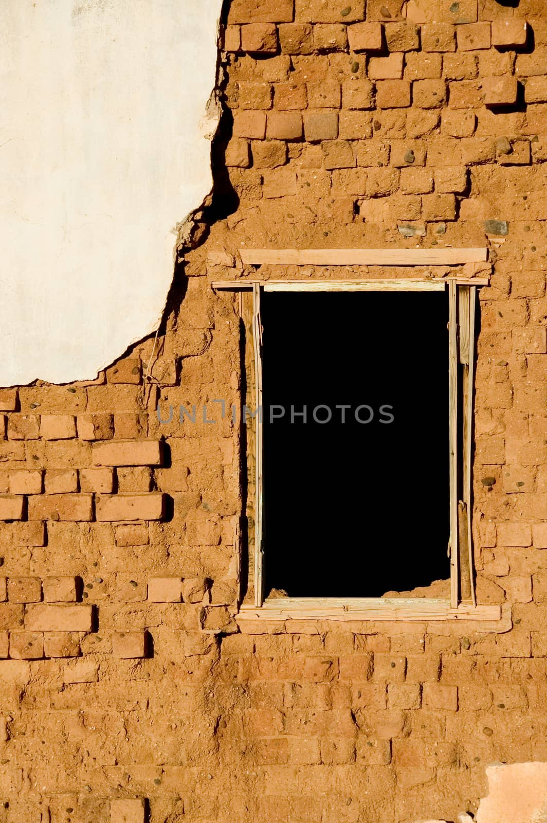 Decaying architecture at sunset on a farm in the Northern Cape Province of South Africa
