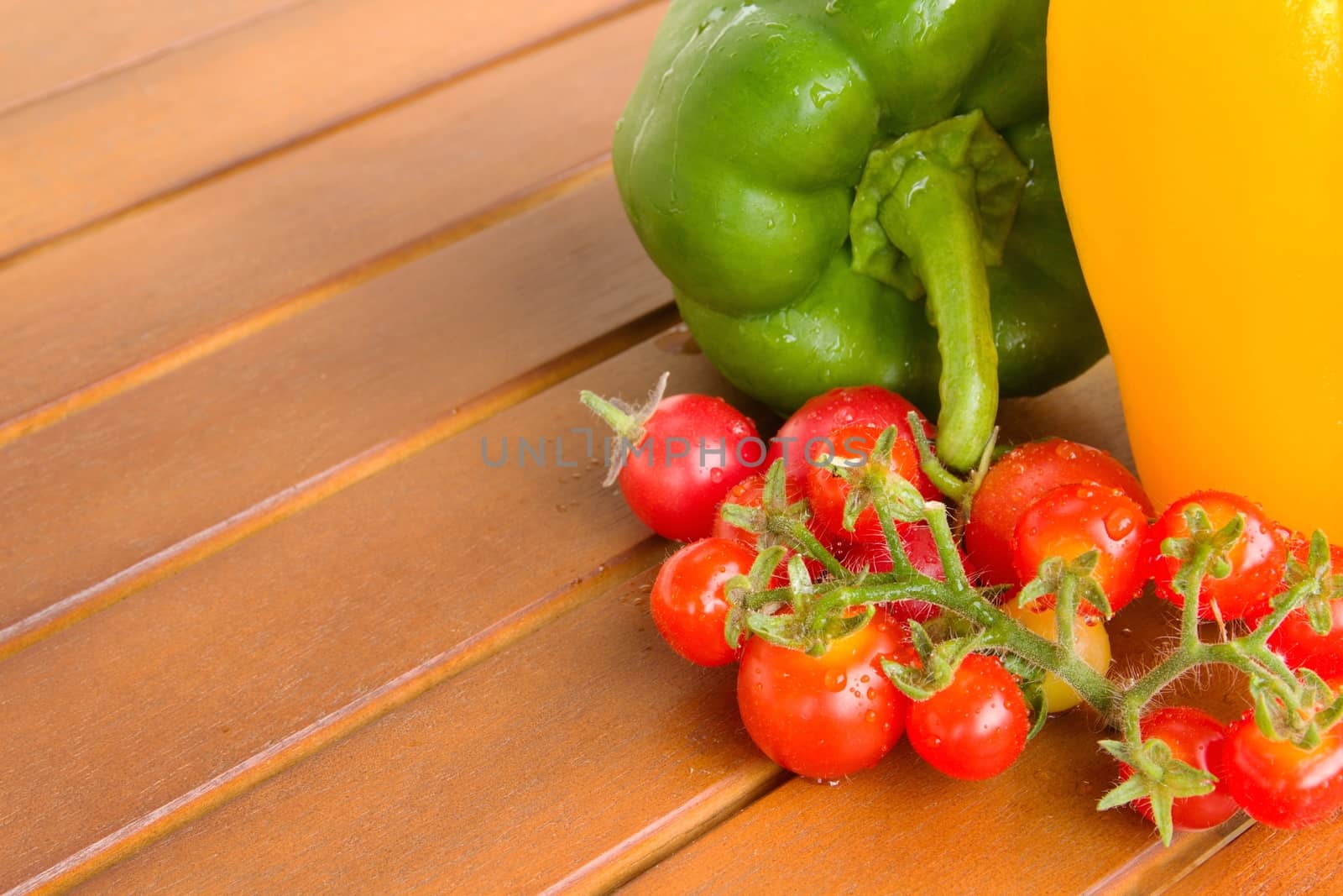 Colourful vegetable on a table by Dermot68