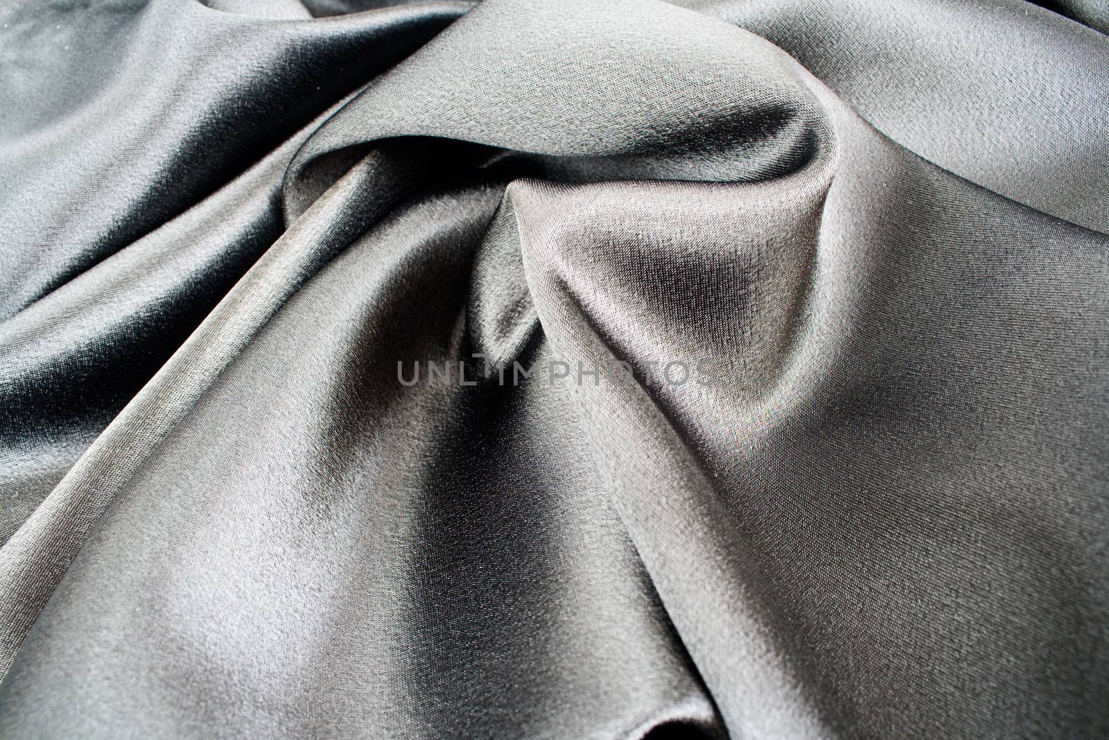 Black silk satin for background