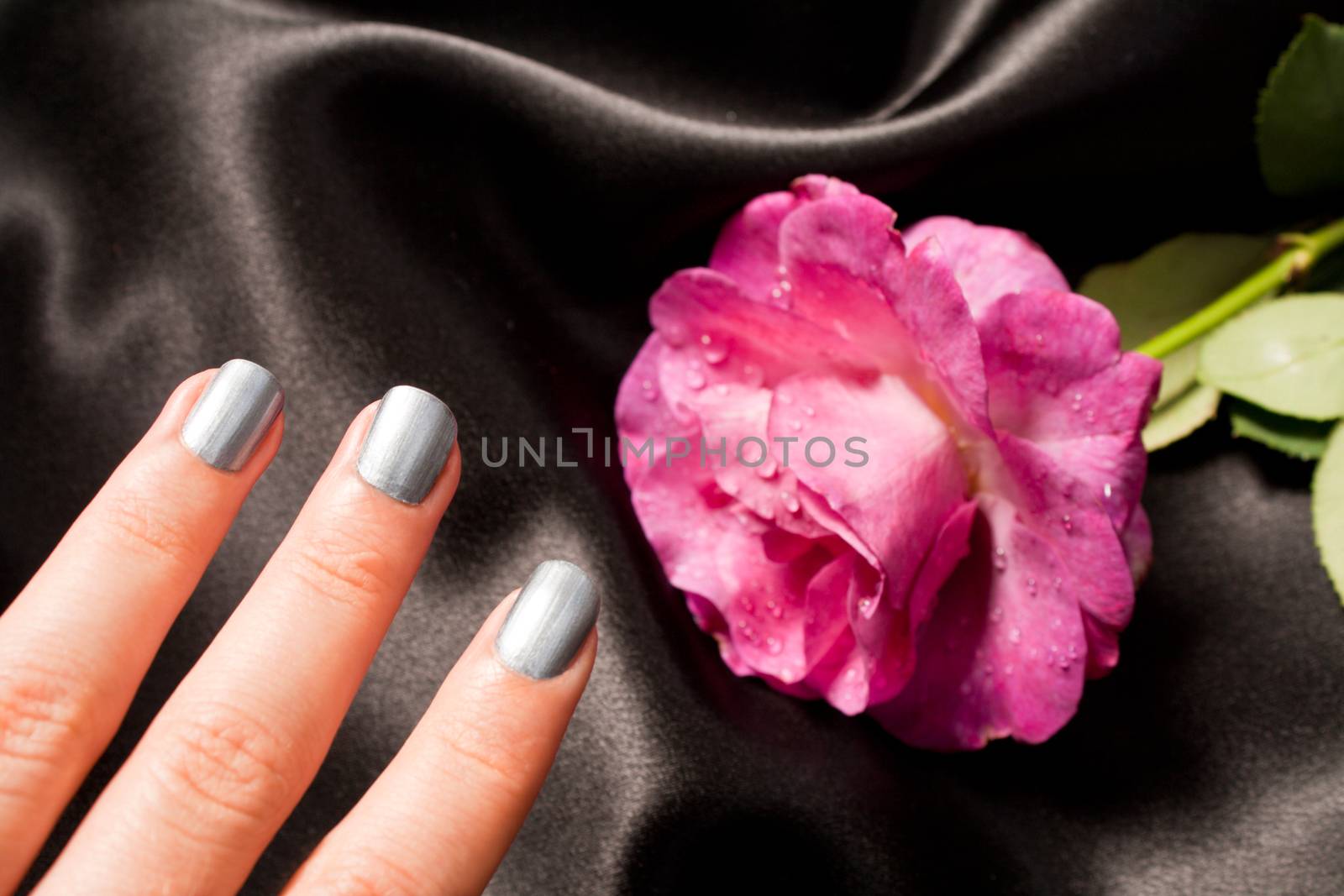 Silver Manicure for woman cosmetic