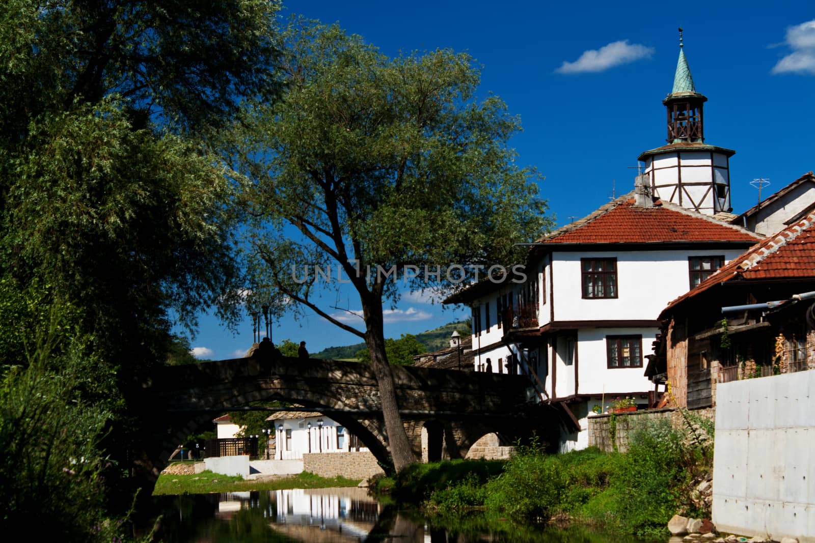 Old bridge and house in Tryavna, Bulgaria. by maggee