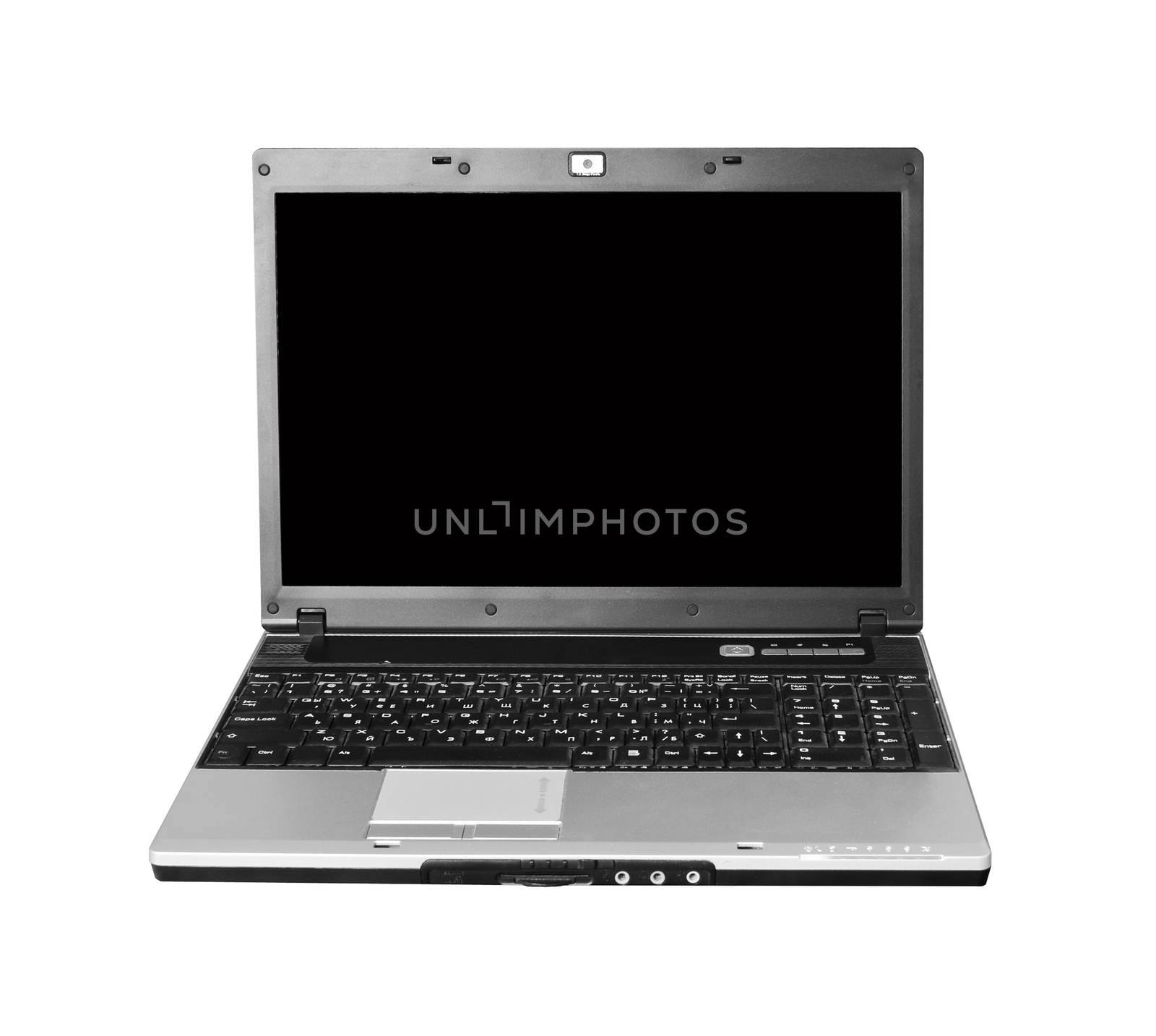 Laptop isolated on white background by maggee