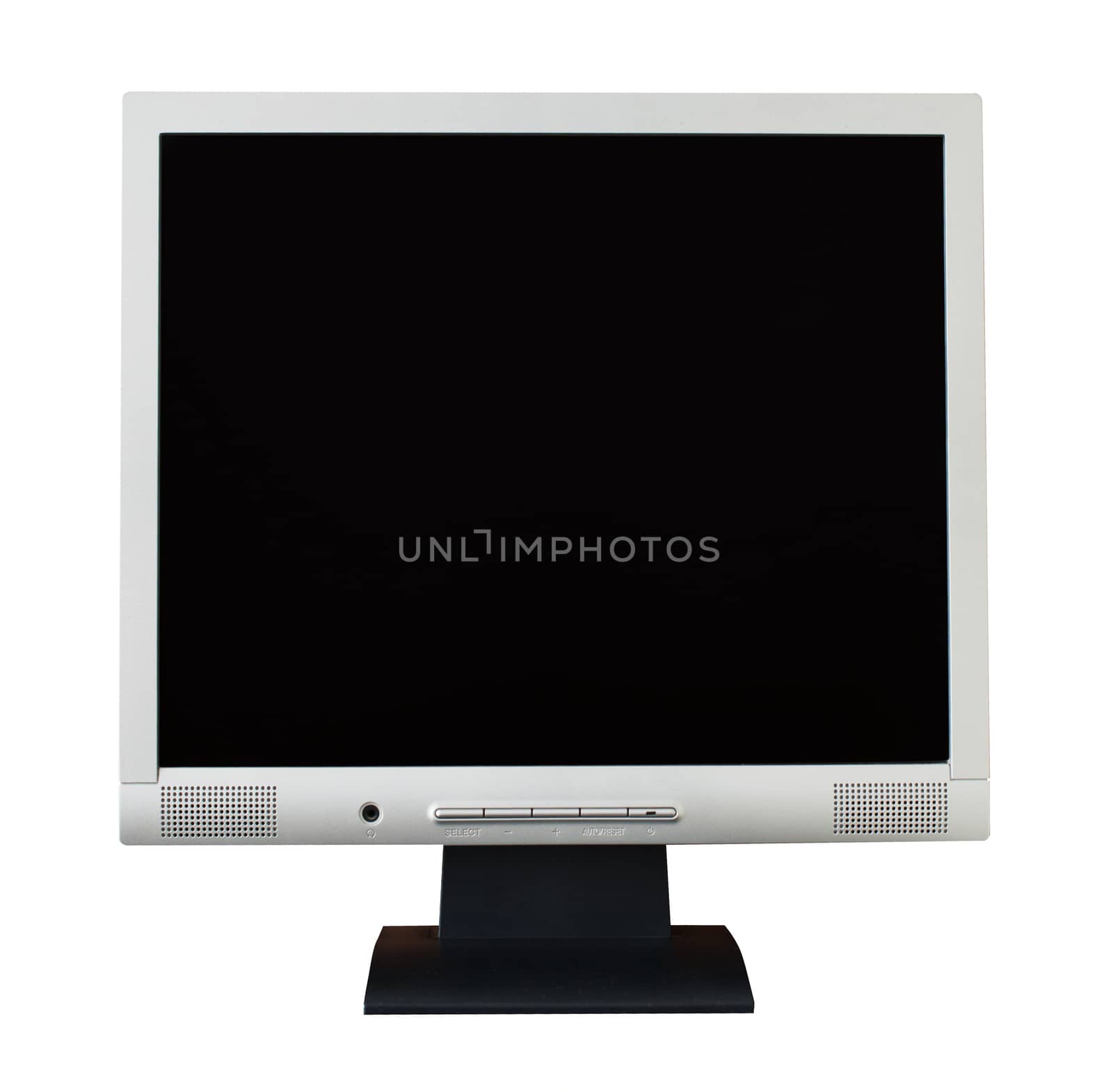 Monitor isolated on white background by maggee