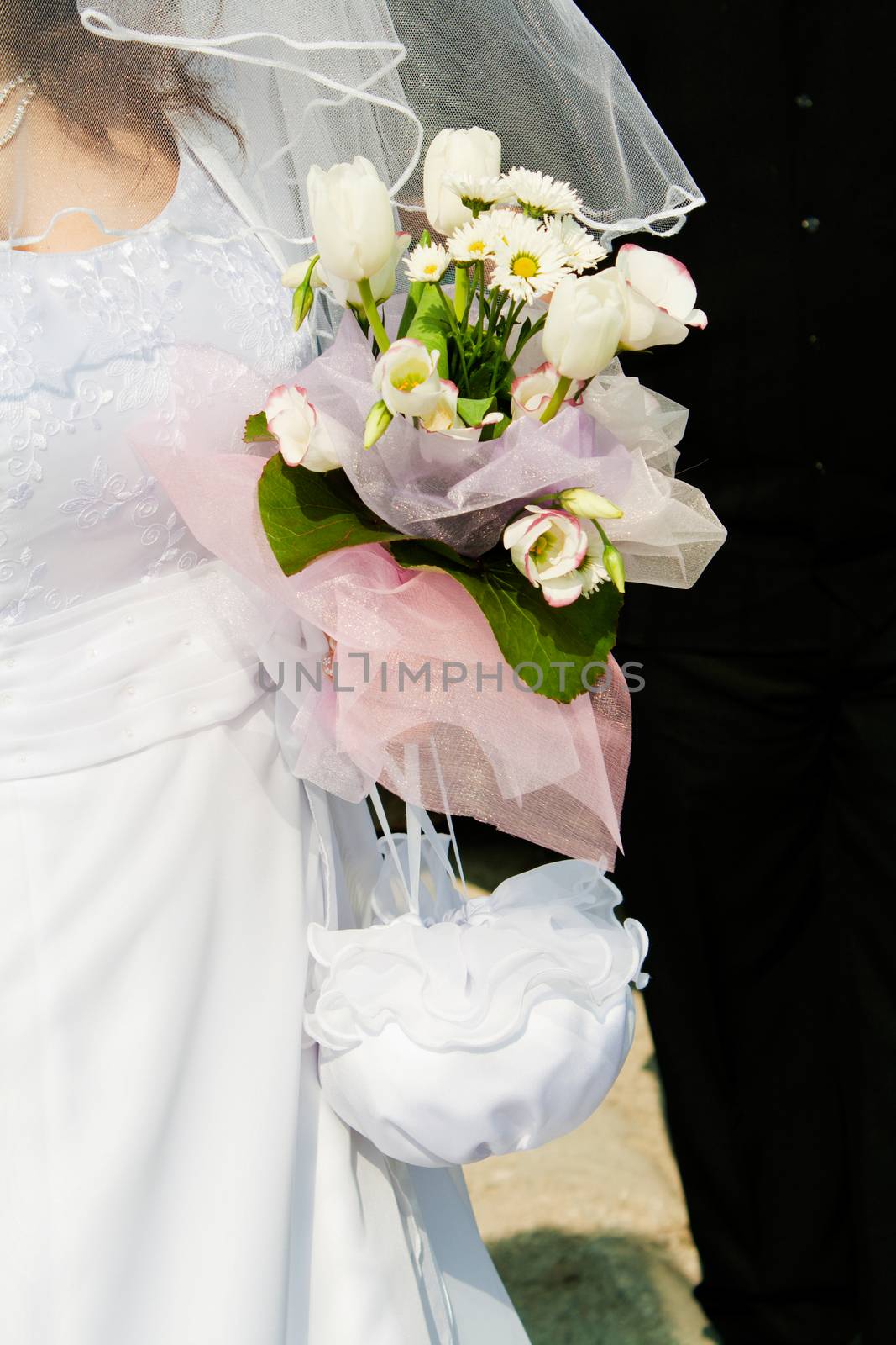 Bride and bouquet. Wedding Bouquet by maggee