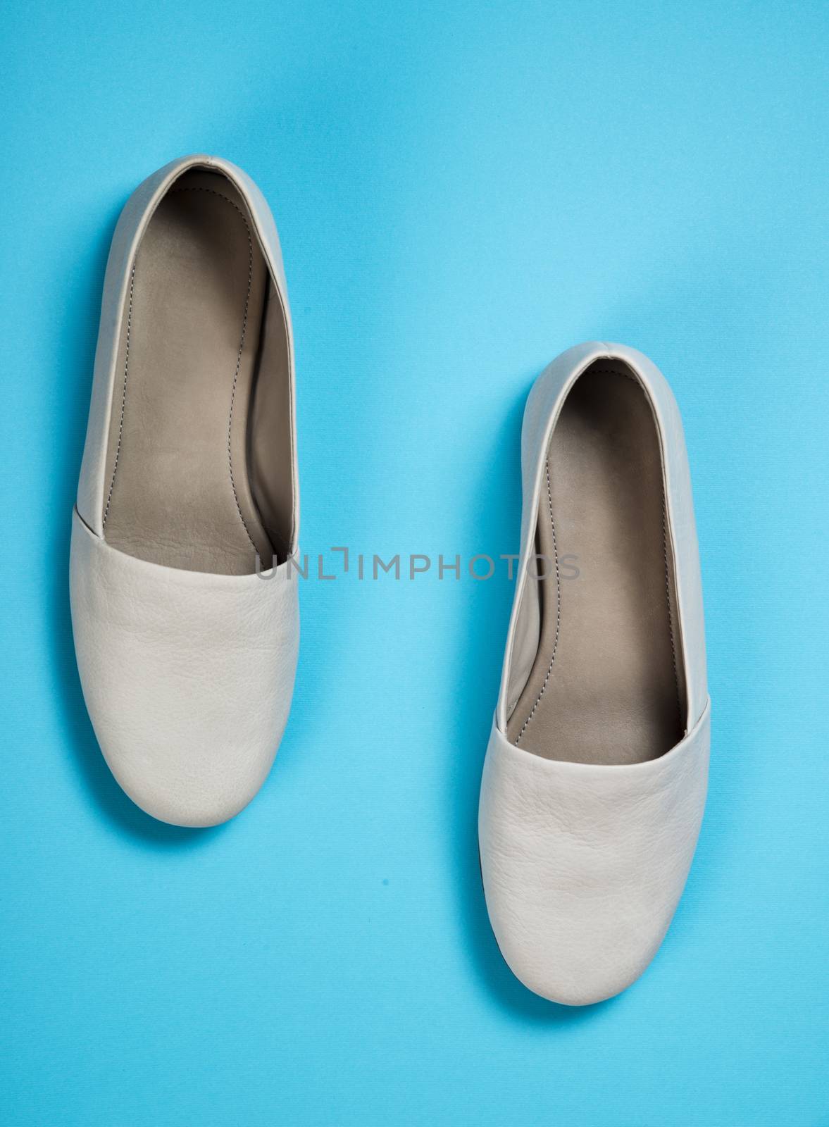 Woman casual gray leather shoes by marius_dragne