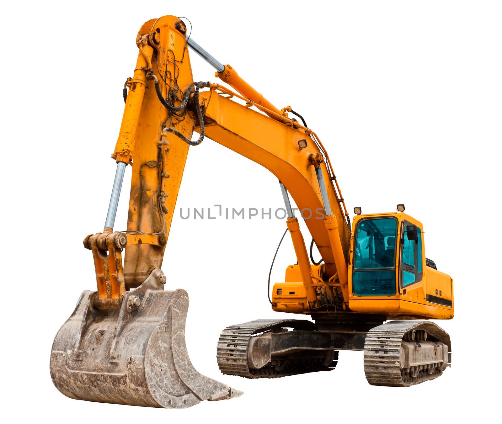 Yellow excavator by jordanrusev