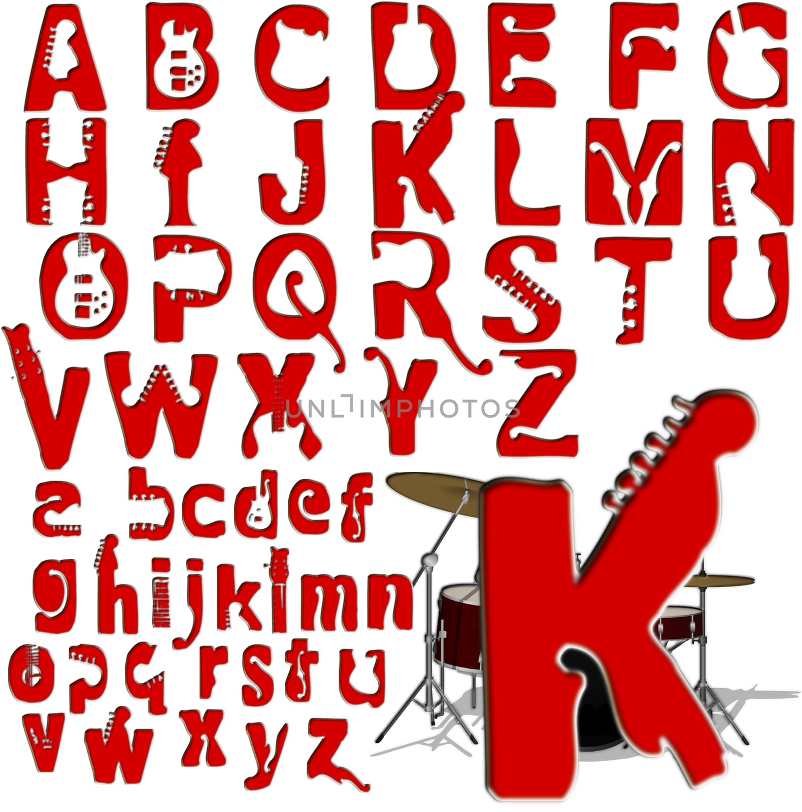 Alphabet lettering design