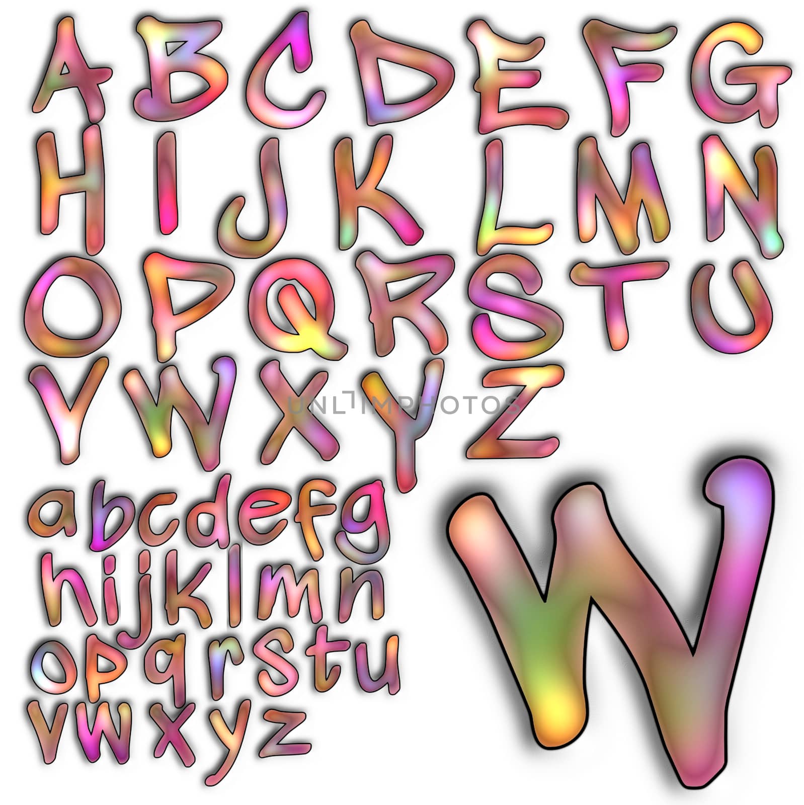 Alphabet lettering design