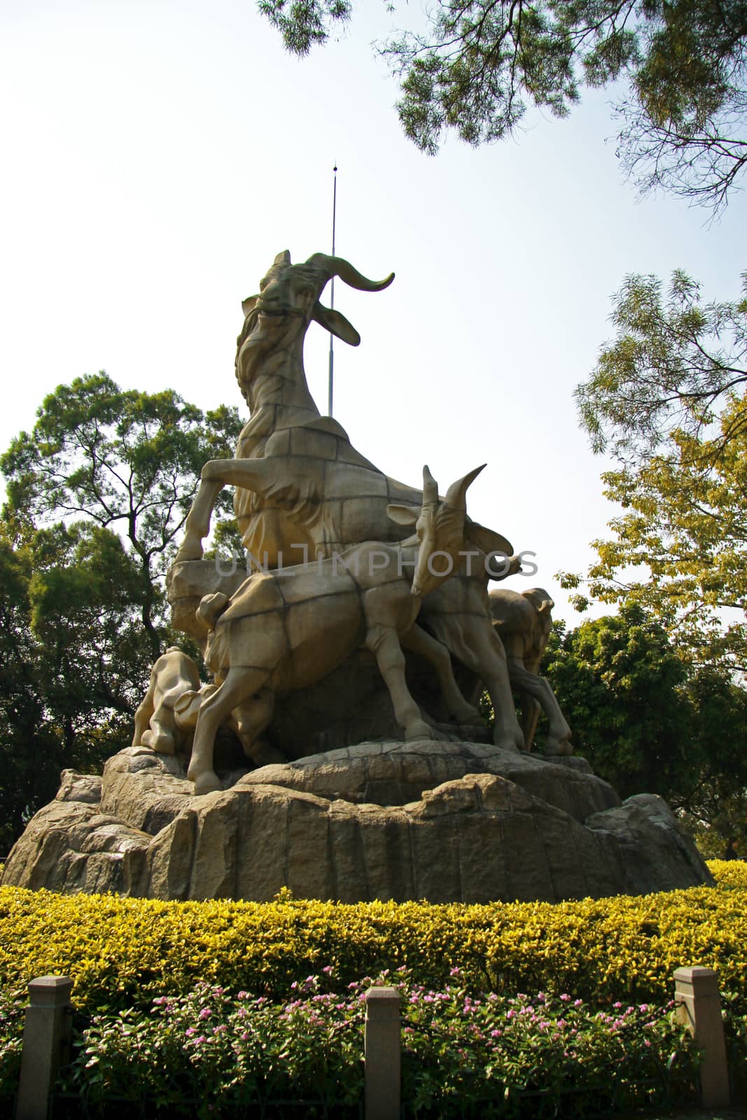 Five goats statue in Guangzhou city China