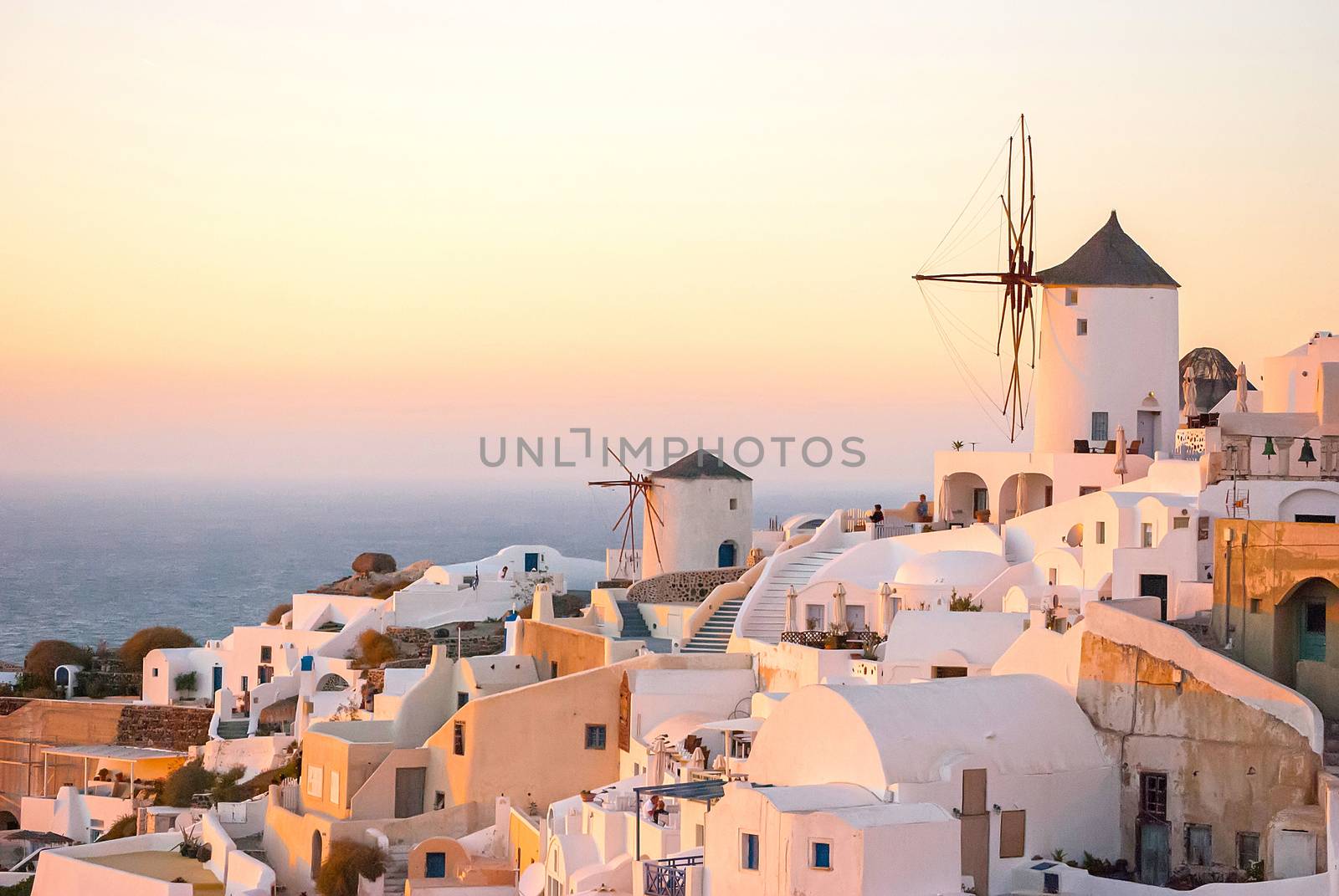 Oia Santorini Greece famous with beautiful romantic sunsets