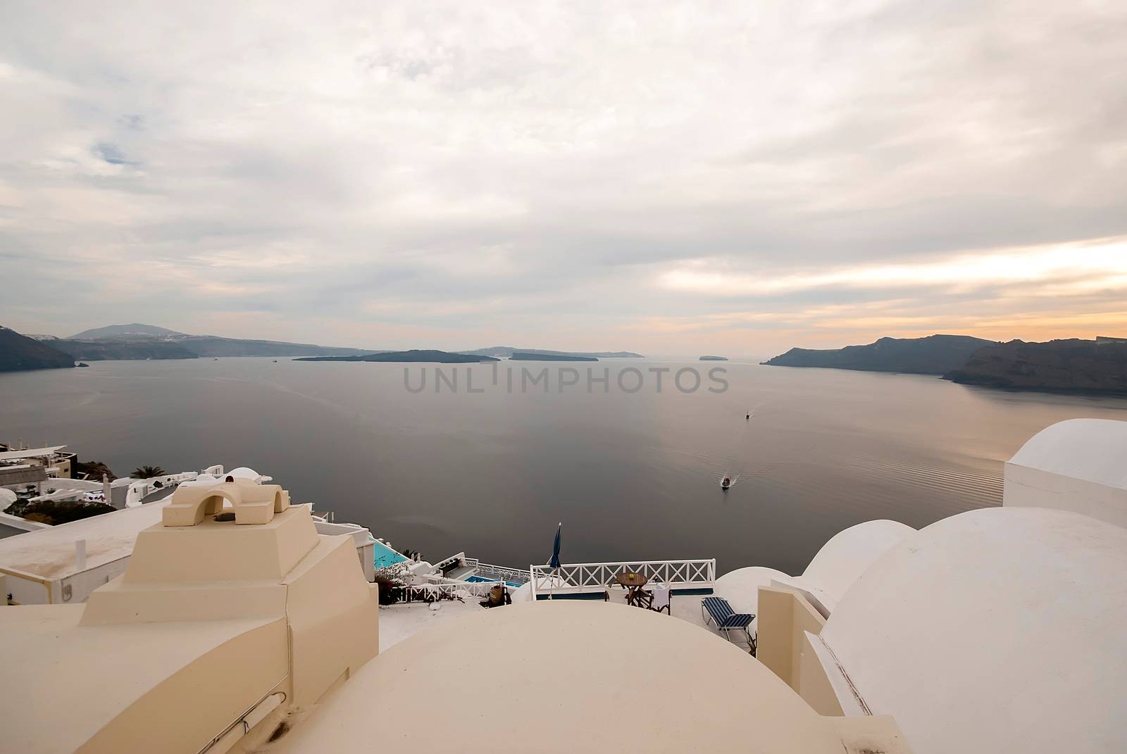 Oia Santorini Greece famous with beautiful romantic sunsets