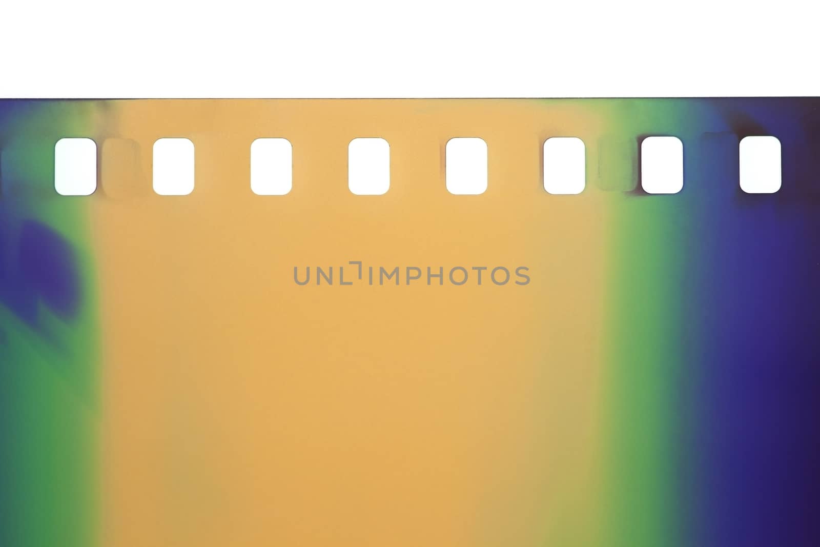 Closeup of color film