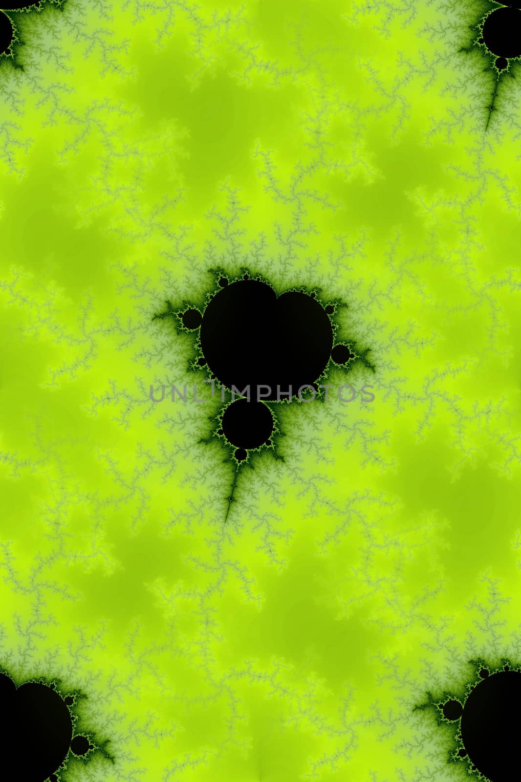Seamless mandelbrot fractal background in the colors of green.