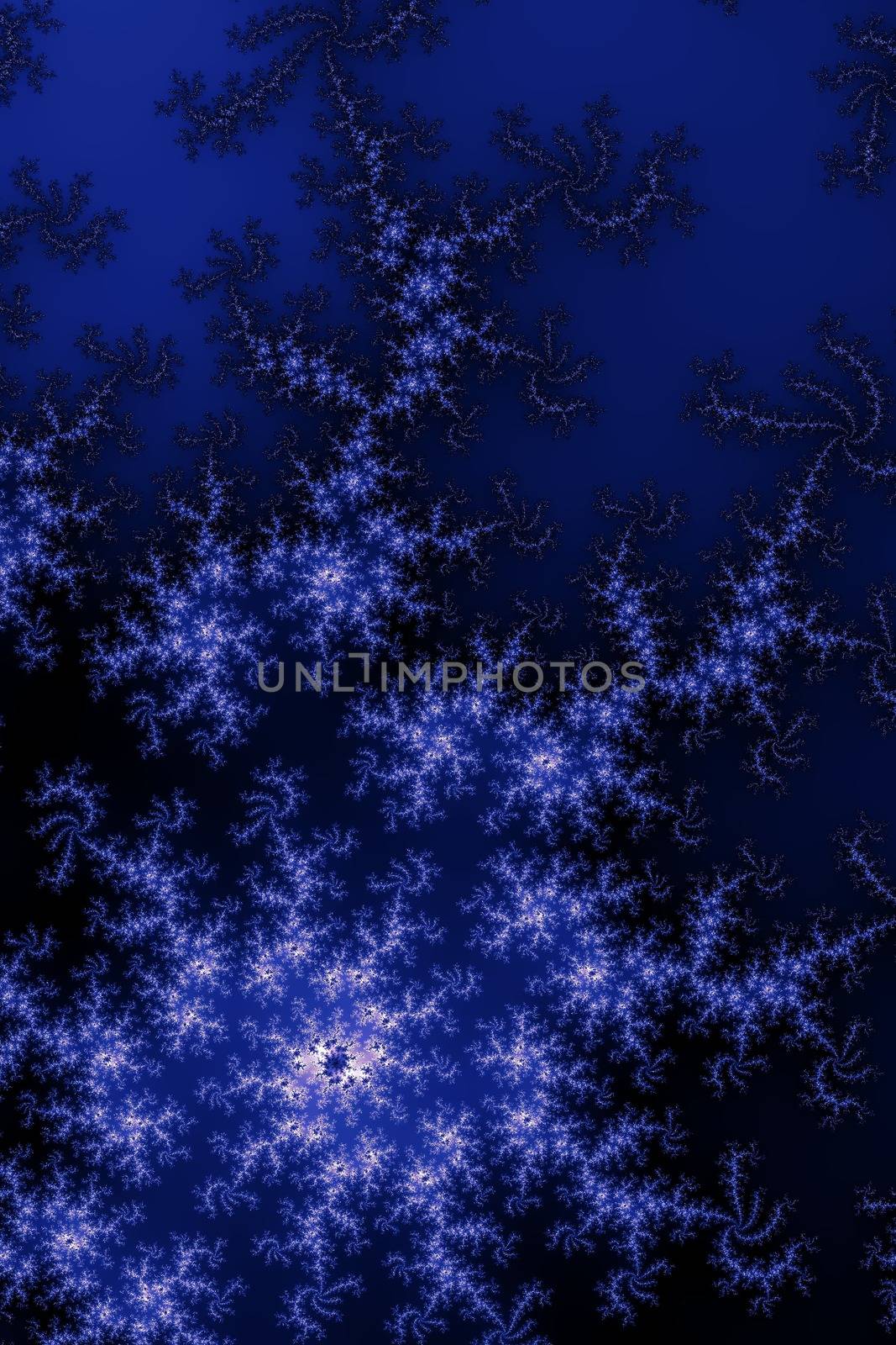 Fractal background in the different shades of dark blue.
