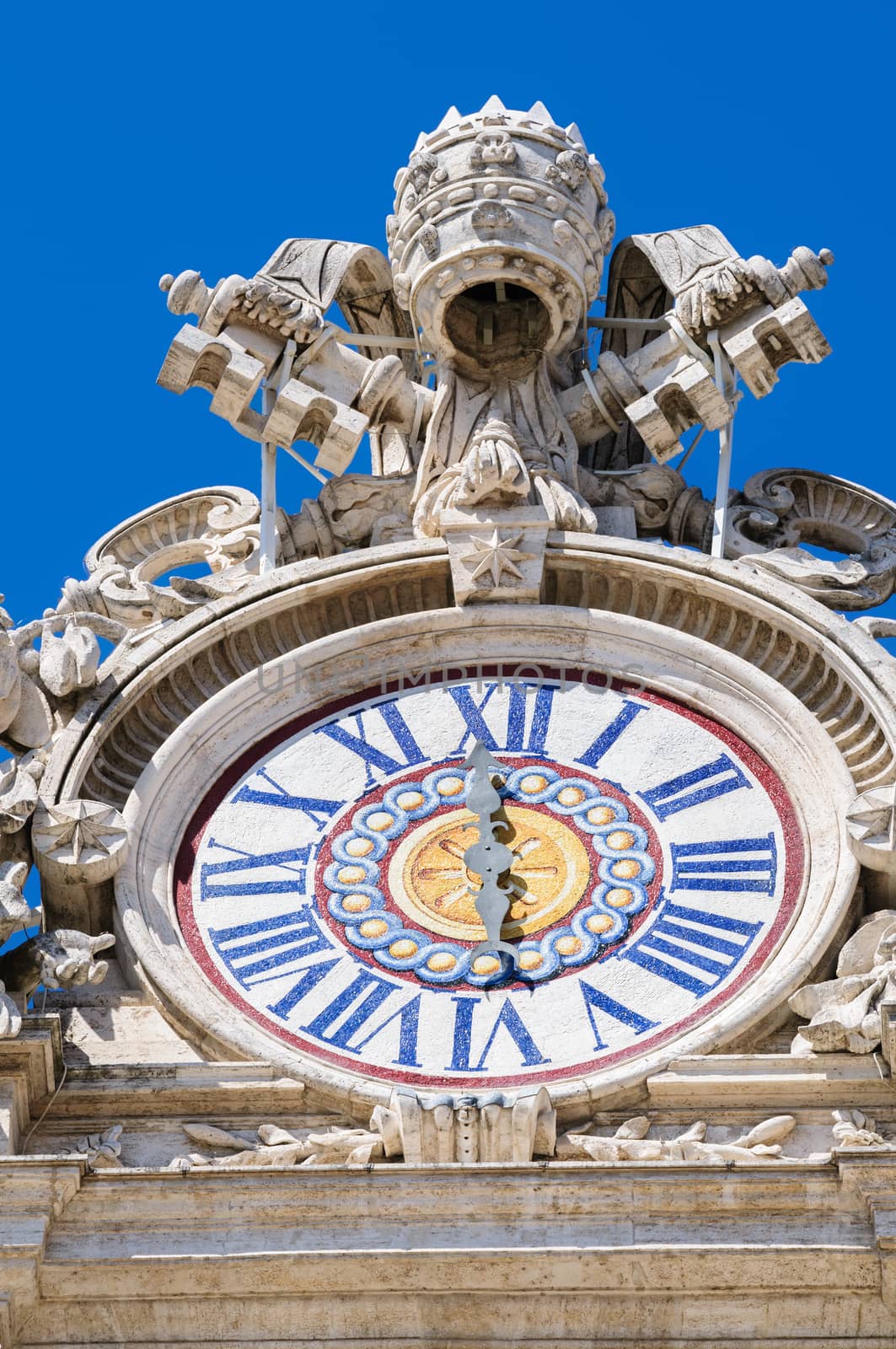 Watches on the roof of St. Peter Cathedral in Rome, Italy