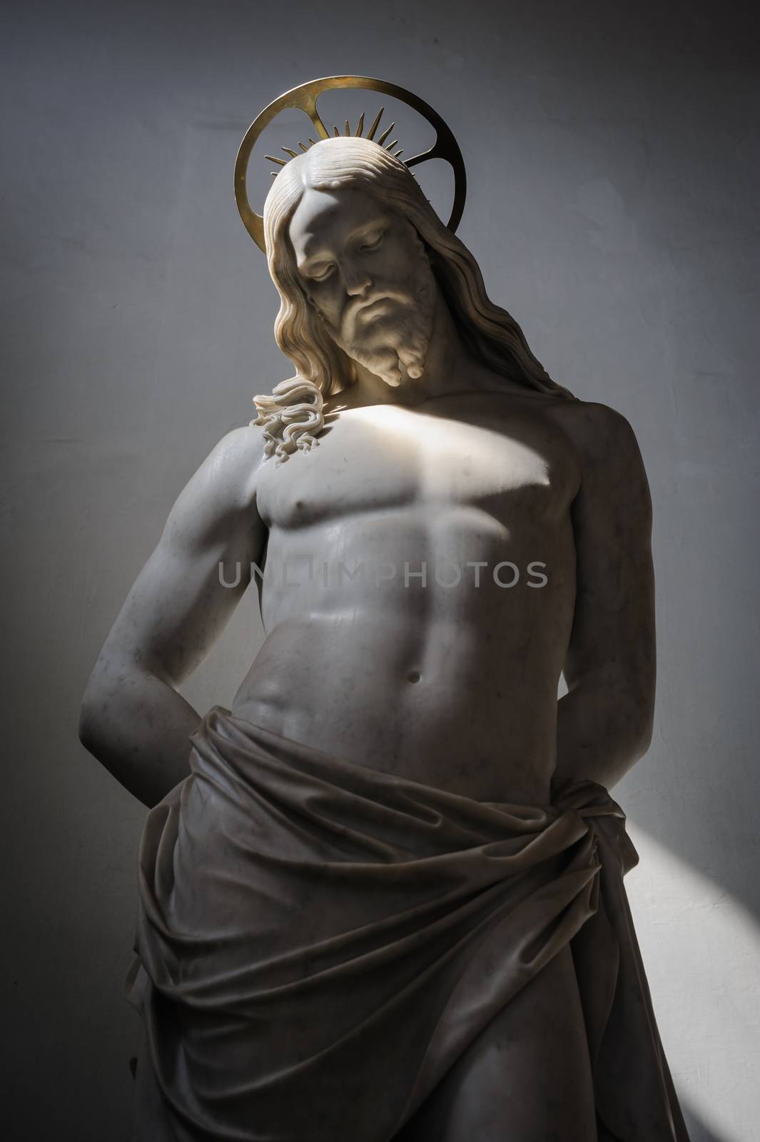 Sculpture of Jesus Christ in Basilica of Saint John Lateran, Rome, Italy