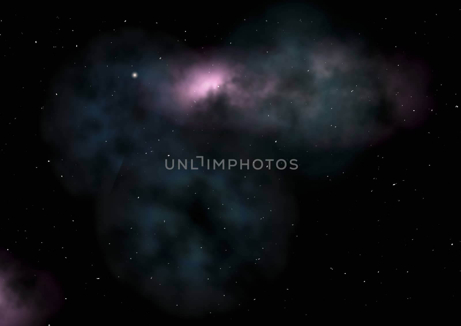 Far being shone nebula and star field against space. "Elements of this image furnished by NASA".
