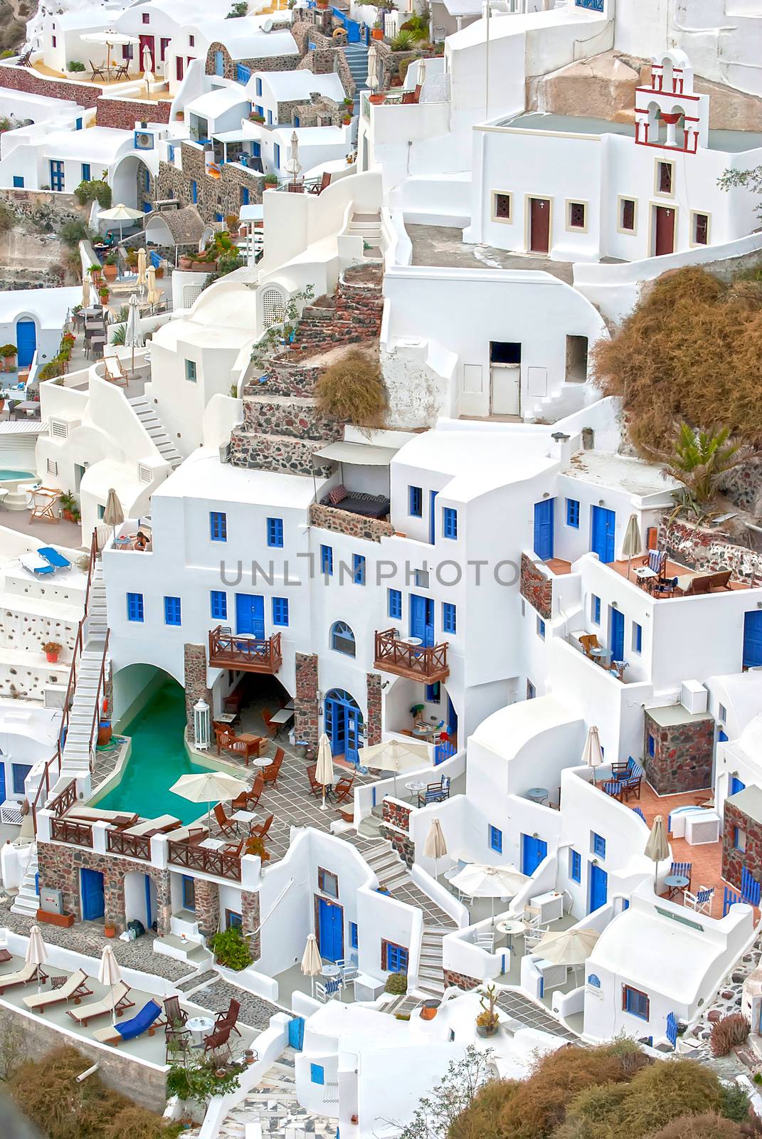 Oia Santorini Greece famous with beautiful romantic sunsets