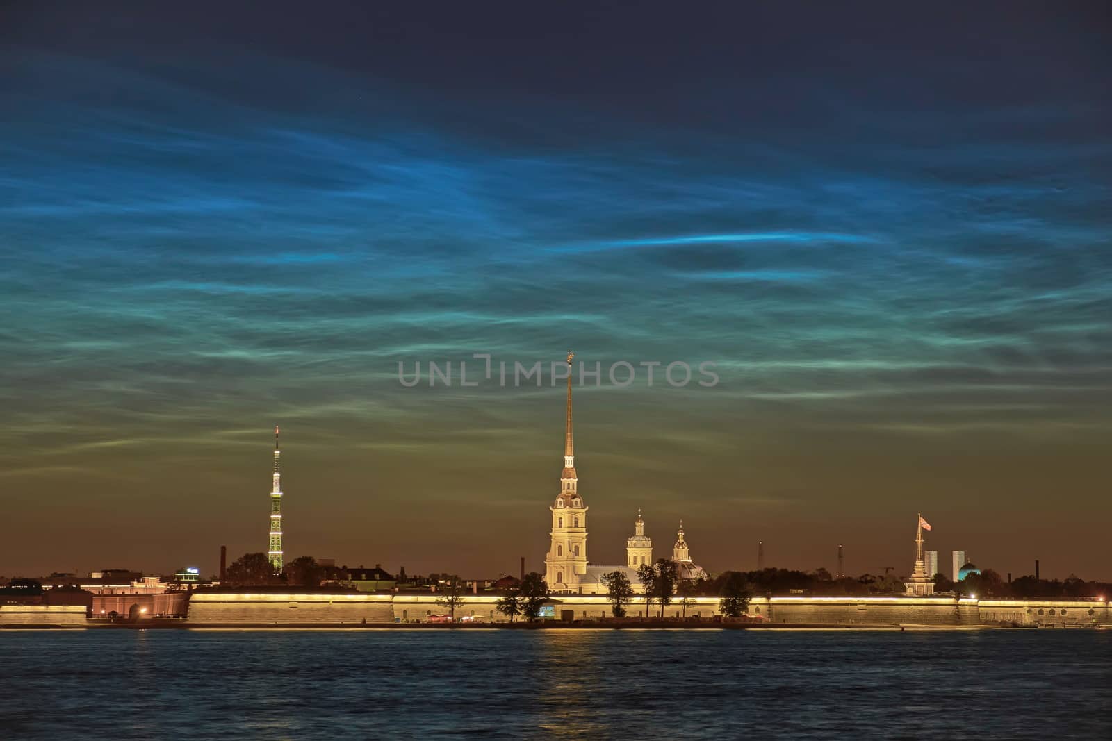 Noctilucent clouds are formed in the upper atmosphere. These clouds are found at an altitude of about 80 km. They can be seen immediately after sunset or before sunrise. Noctilucent clouds were detected only in the XIX century.