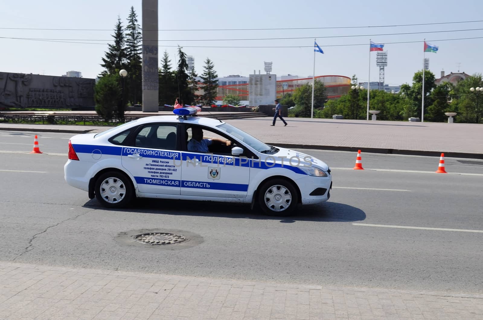 Car of police. Traffic police. Tyumen, Russia. by veronka72