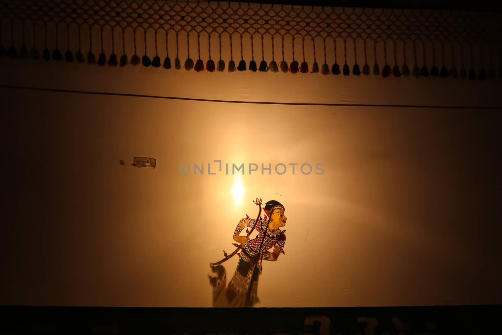 Thai shadow puppets show or Nang Talung