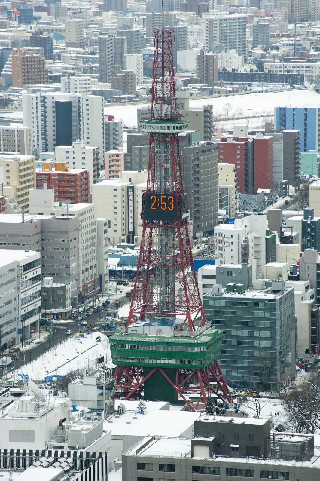 City of Sapporo, Japan in winter by stockarch