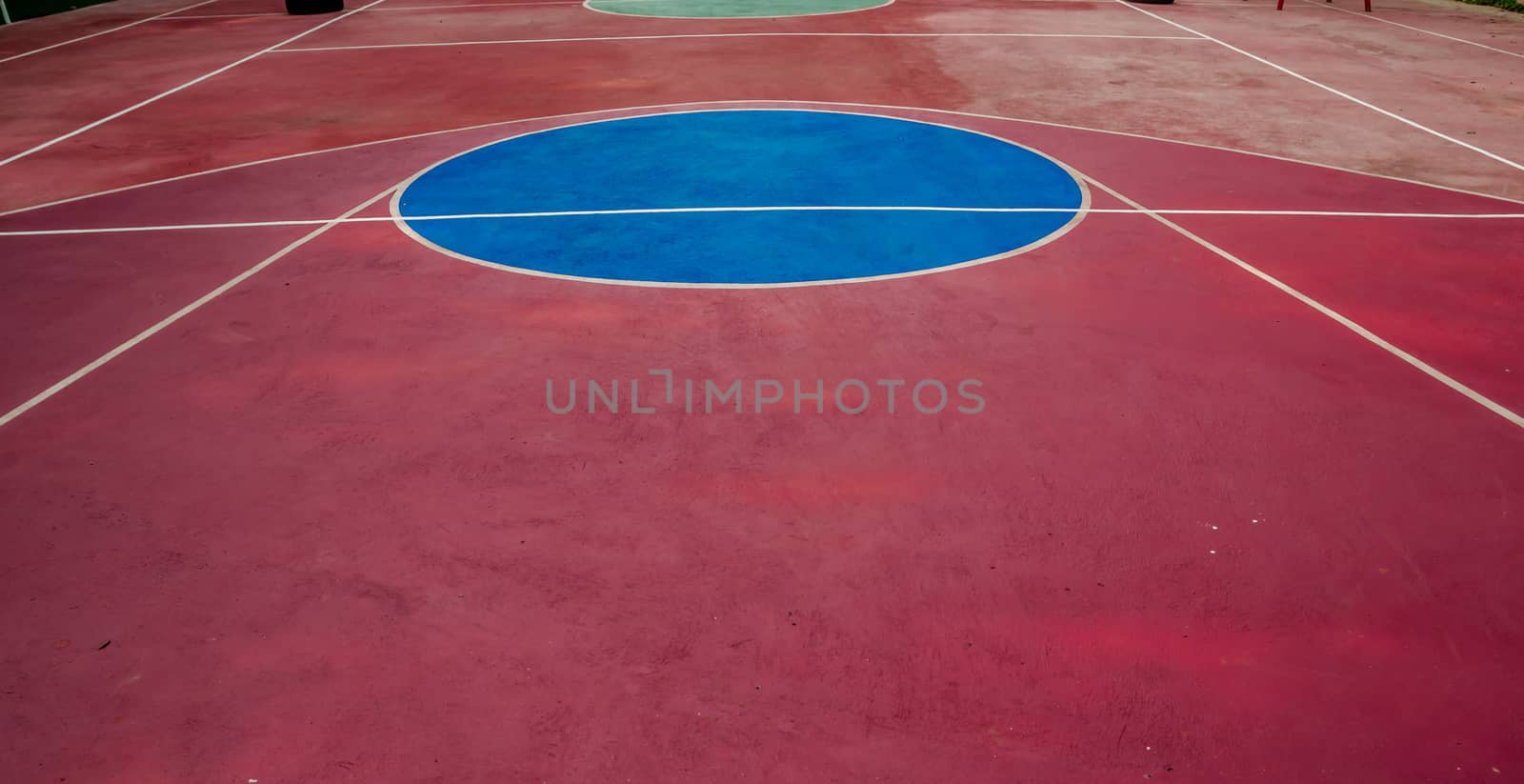 Outdoor public basketball court