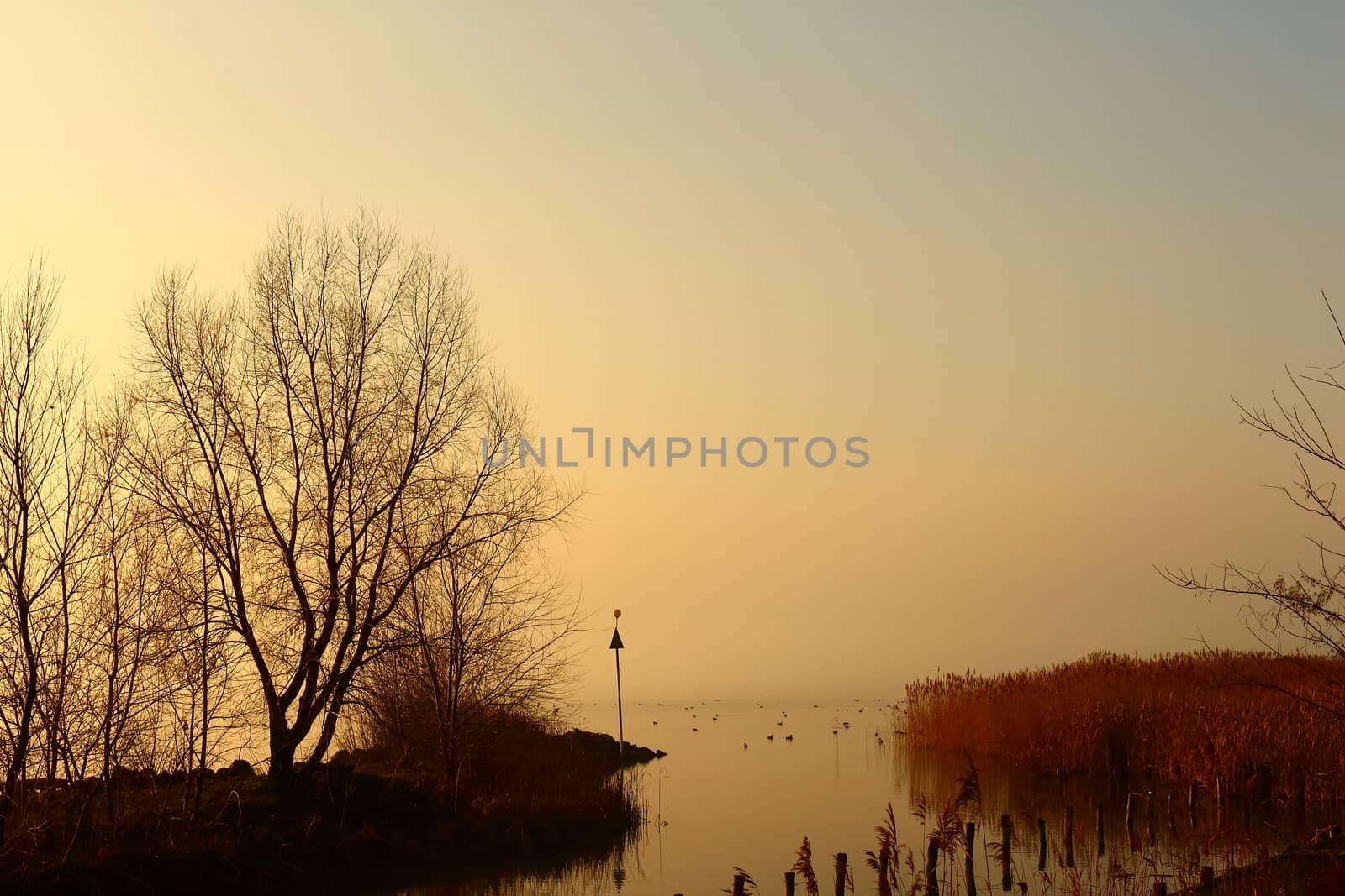 Lake Balaton in Hungary in Winter