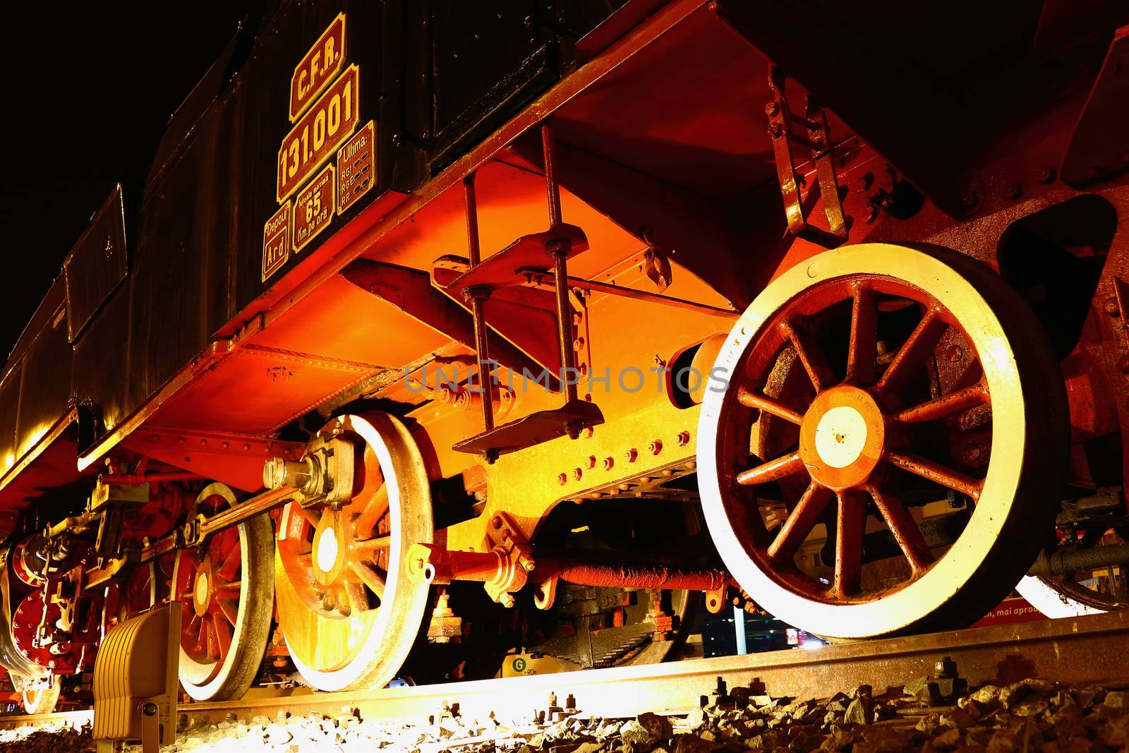 Romanian steam Locomotive in Arad Romania