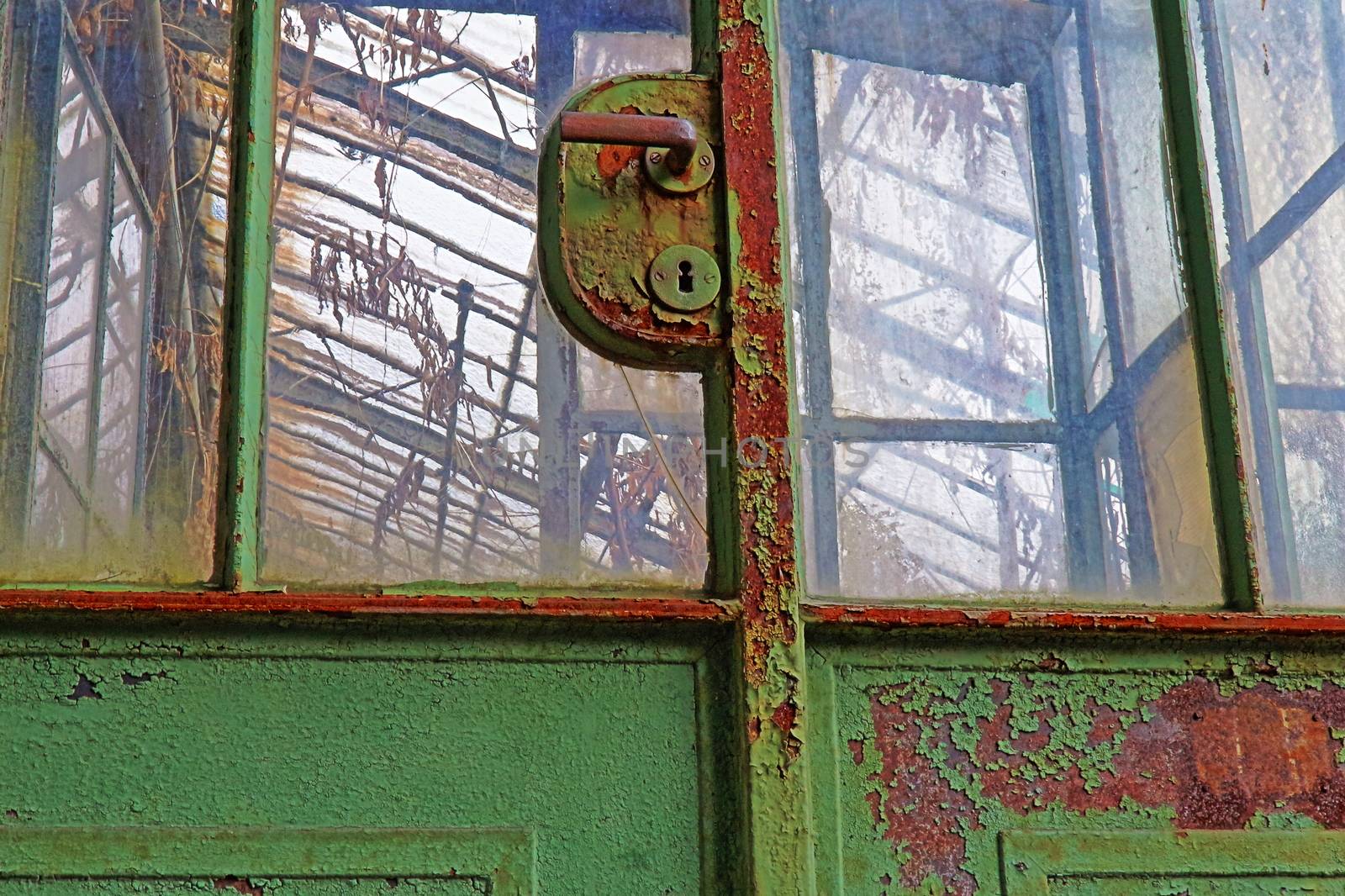 Shot of Old metal door 