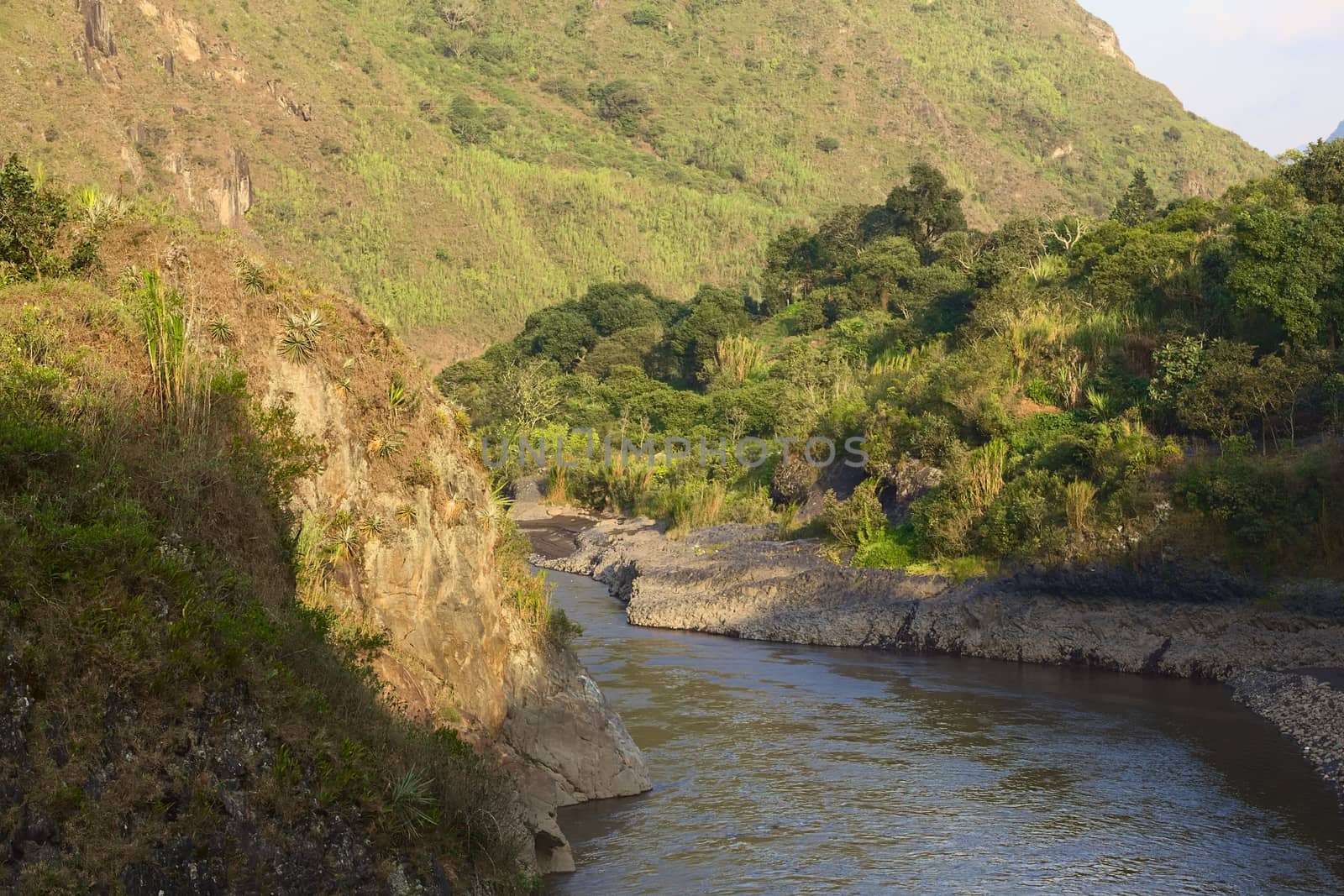 The Pastaza River in Ecuador, between the towns of Banos and Puyo
