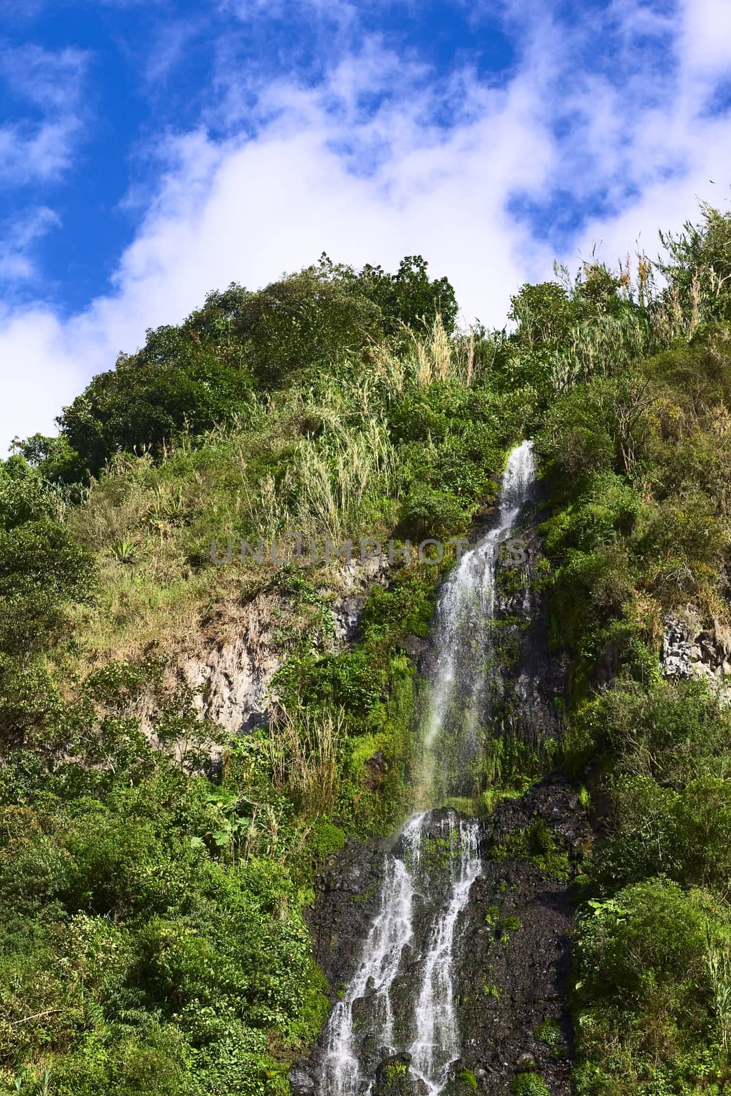 El Cabello del Virgen Waterfall in Banos, Ecuador by ildi