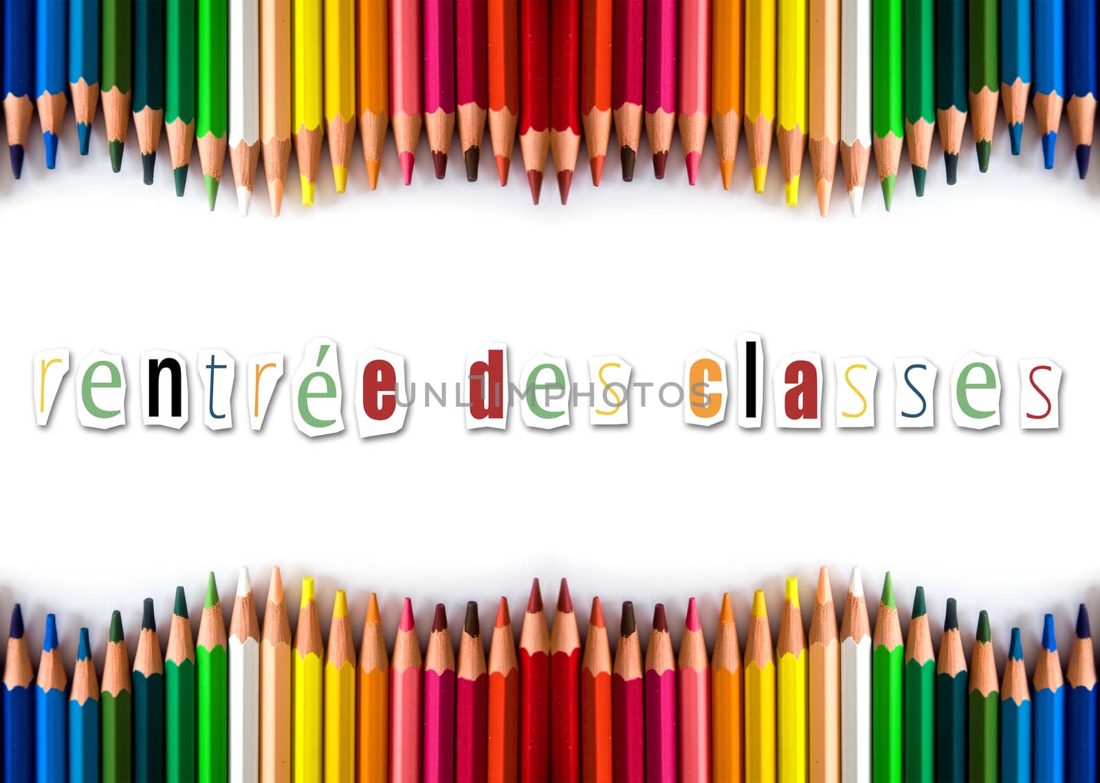 pencils color back to shool (in french) by NeydtStock