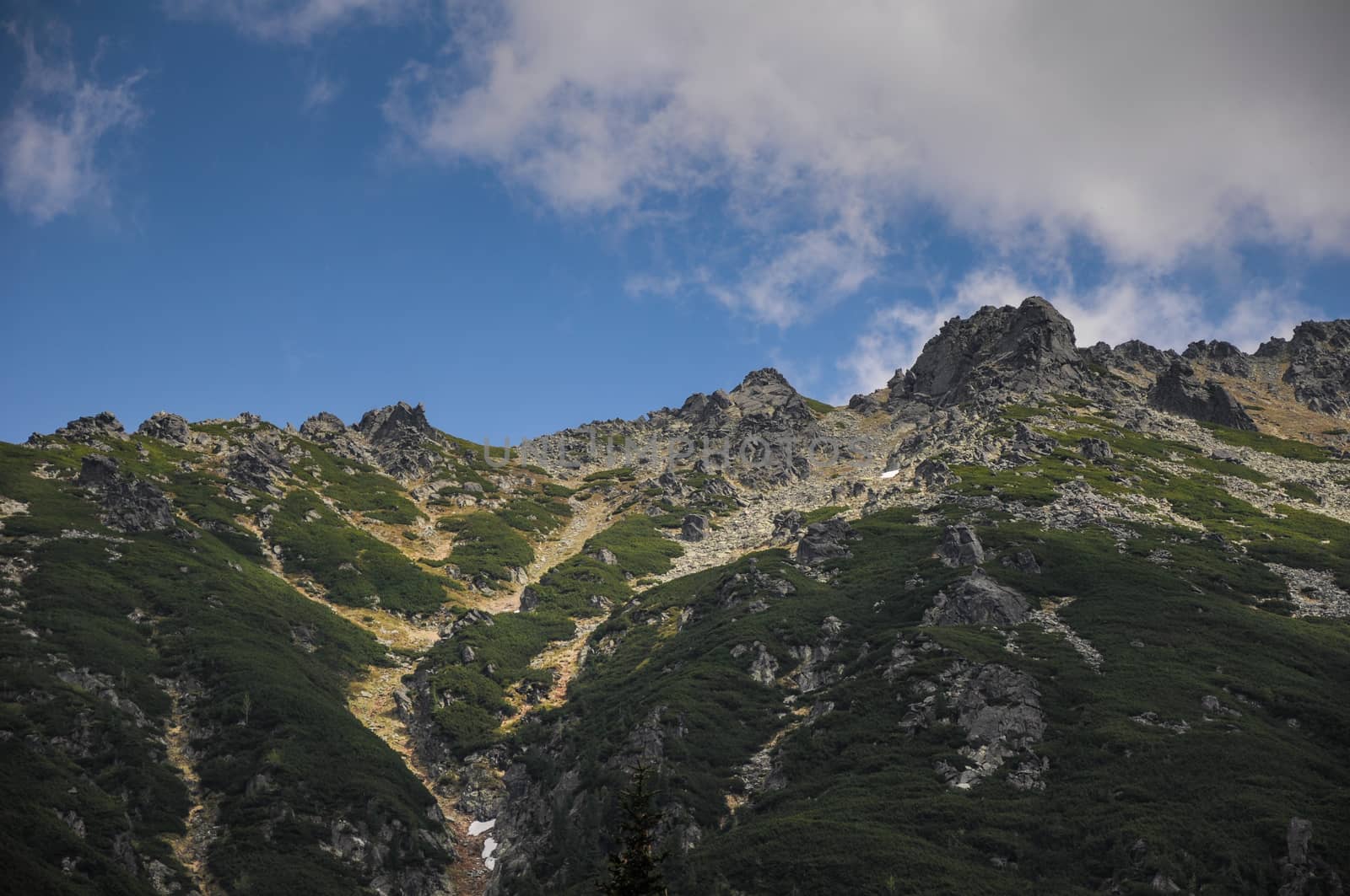 Landscape view over Polish Tatra  high mountains range famous tourist destination in Zakopane, Polish winter centre