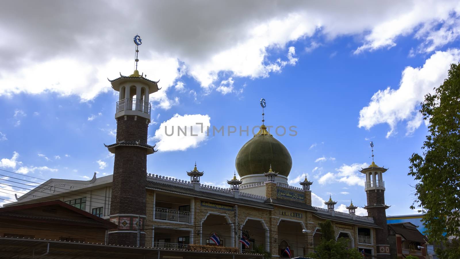 Darunaman Mosque. Muslim temple in Chiang Rai.