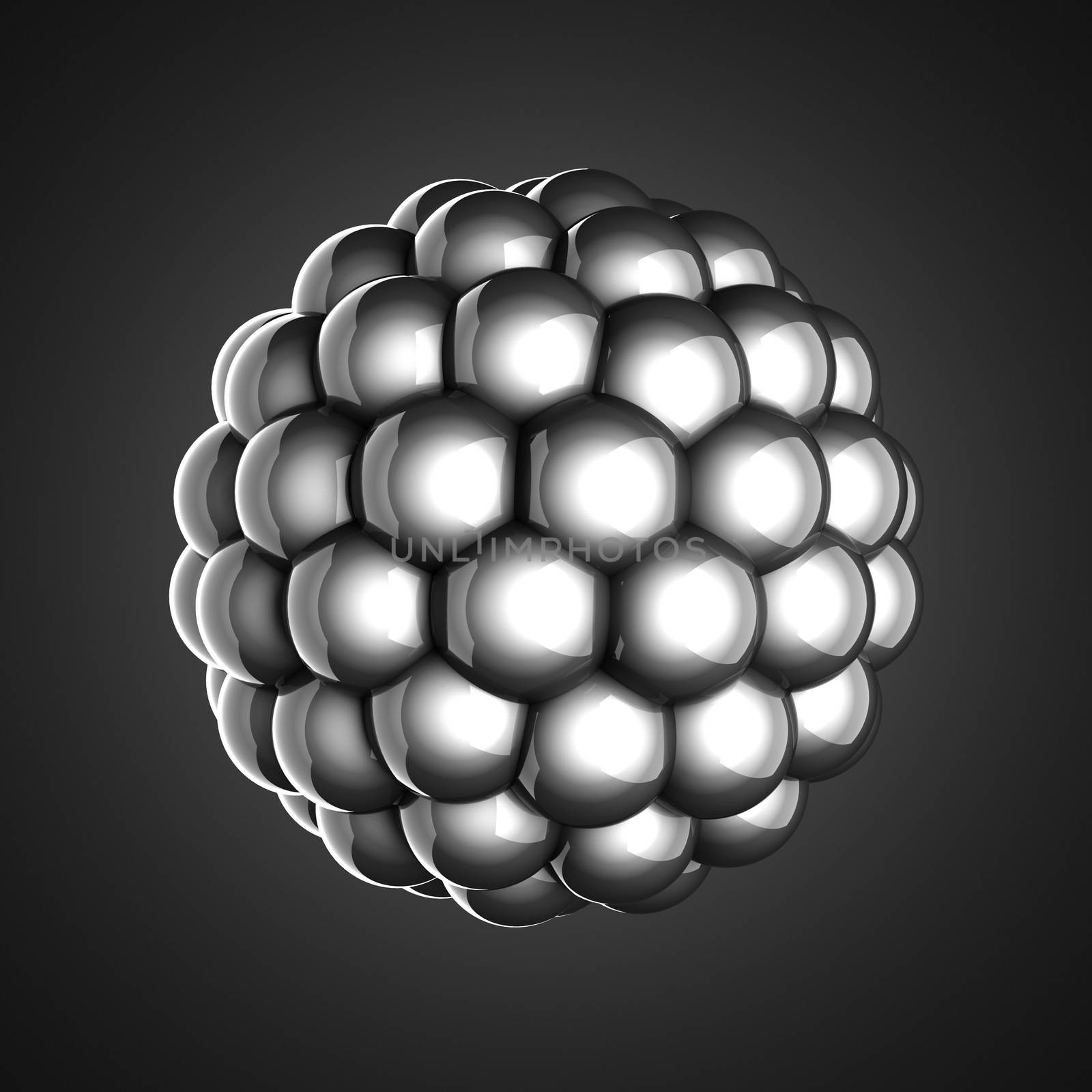 A single atom scientific illustration