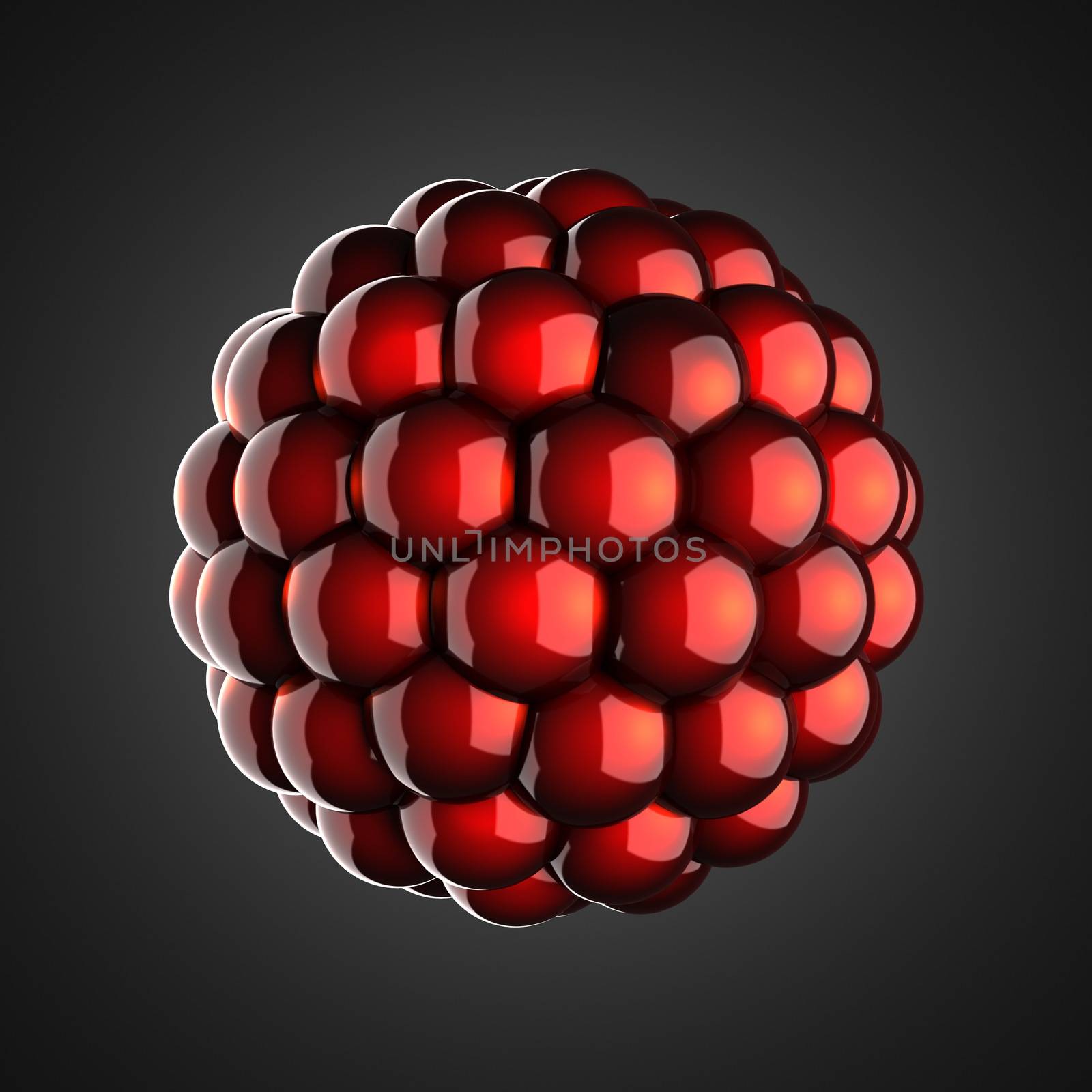 A single atom scientific illustration