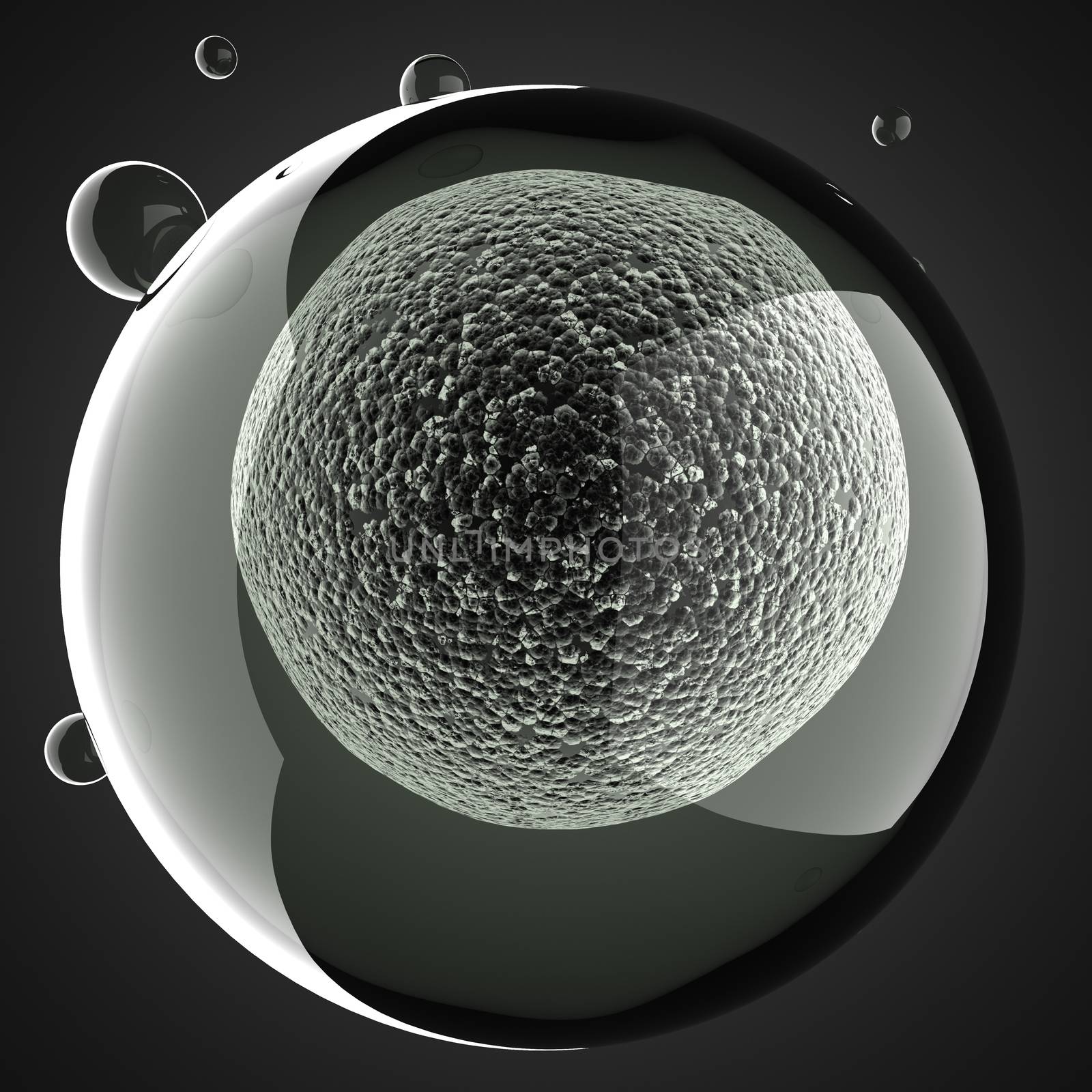 A single micro cell scientific illustration
