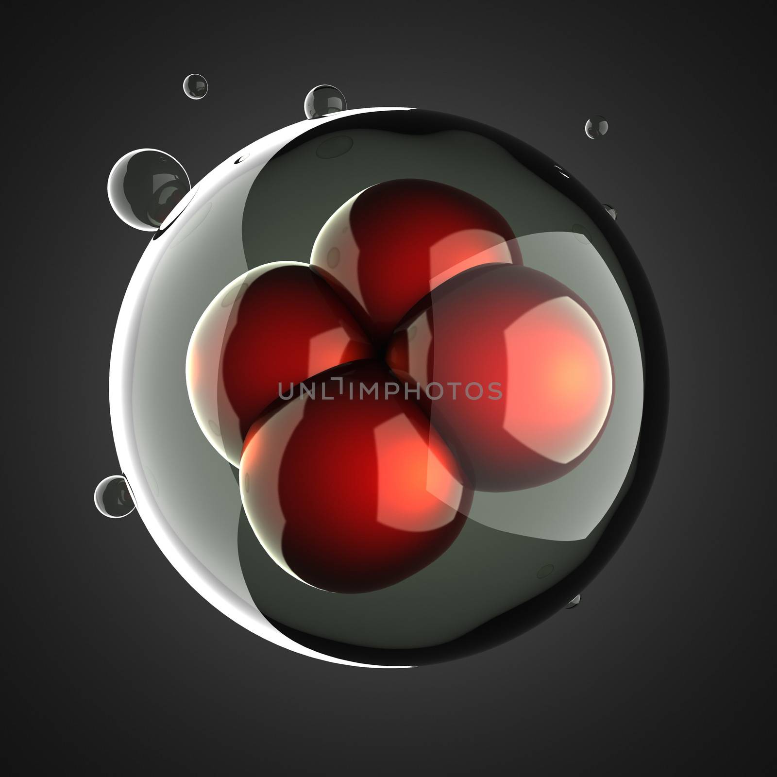 A micro cell division process illustration