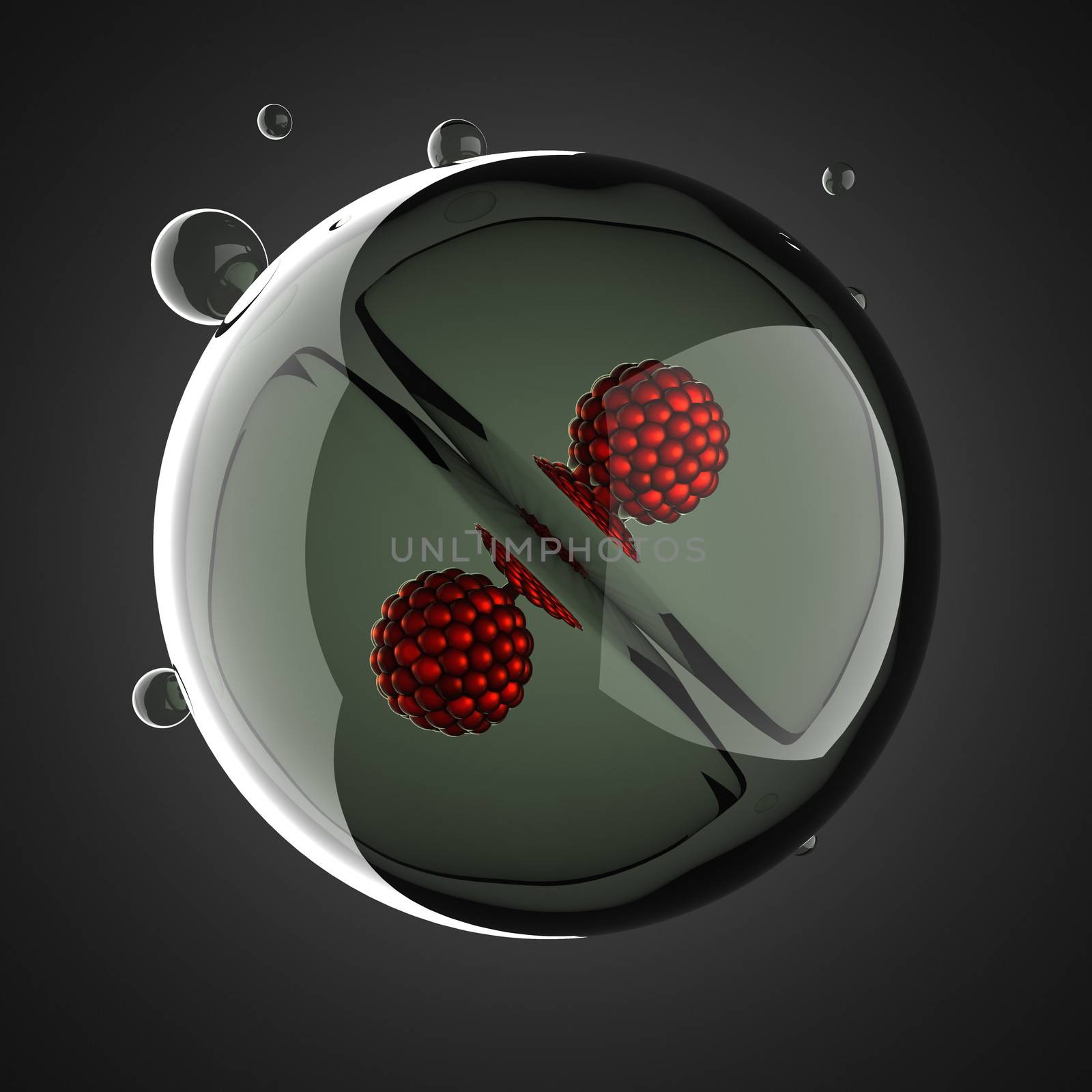 A micro cell division process illustration