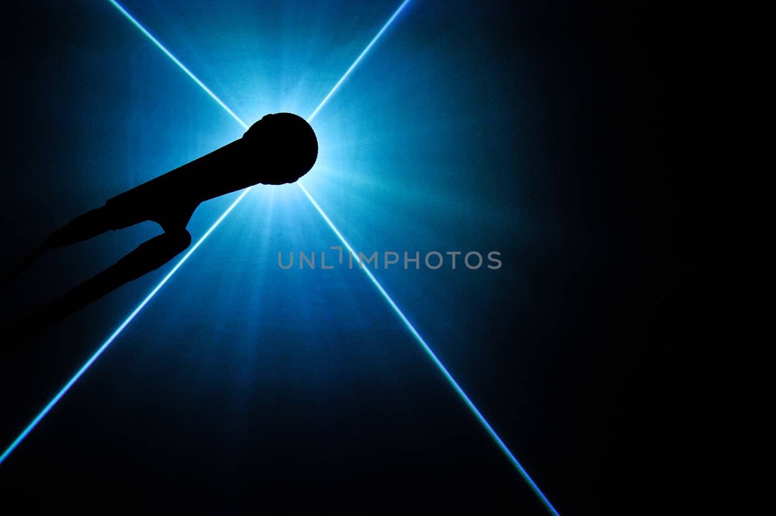 Shape the microphone on the background lights