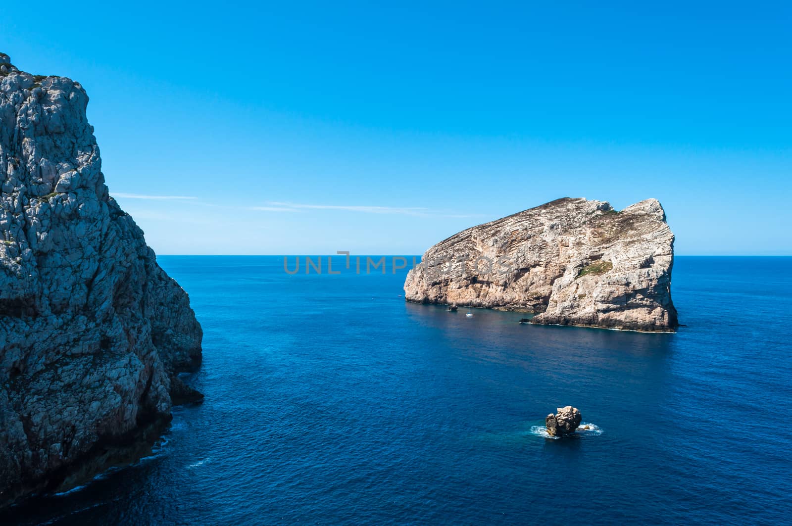 Landscape of coast of sardinia, gulf of Capo Caccia