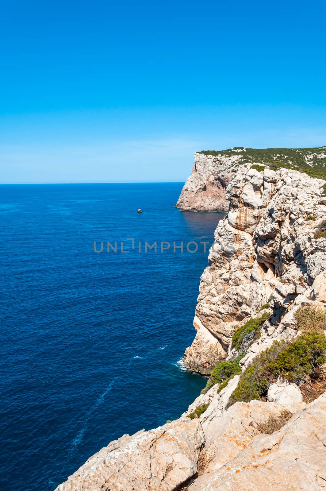 Landscape of coast of sardinia, gulf of Capo Caccia