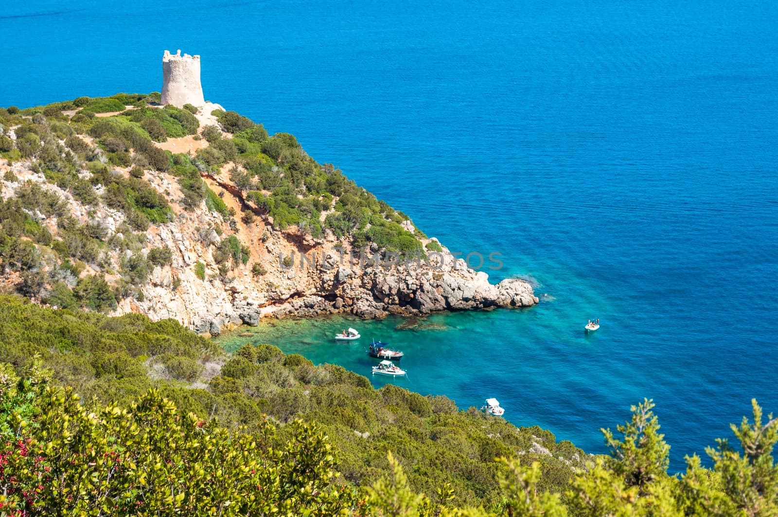 Landscape of coast of sardinia, gulf of Capo Caccia