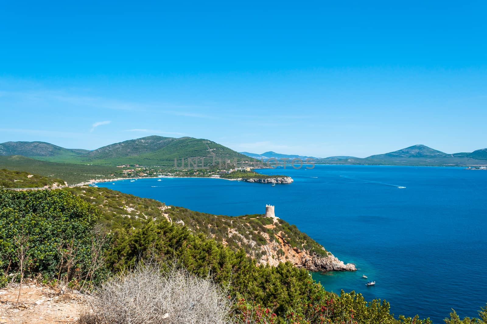 Landscape of coast of sardinia, gulf of Capo Caccia