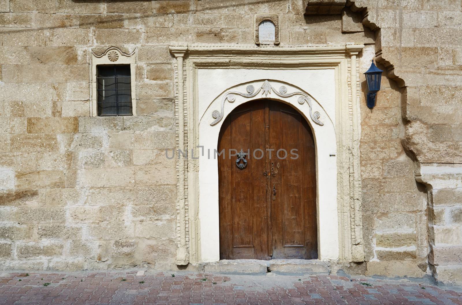 Old timber door Goreme. Cappadocia