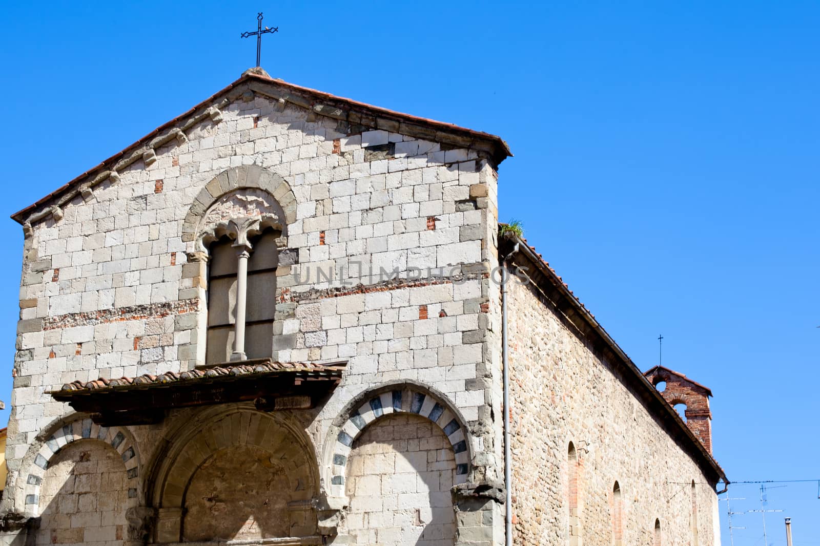 An old medieval roman church in Pistoia
