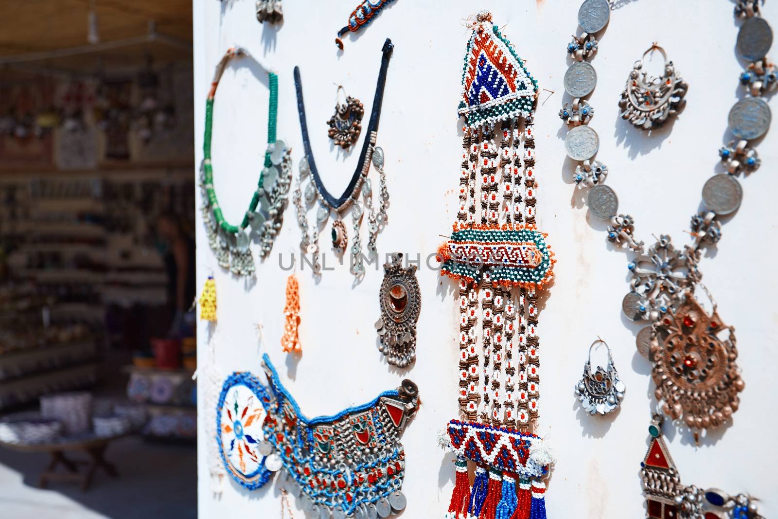 Jewelry shop. Close-up view on details
