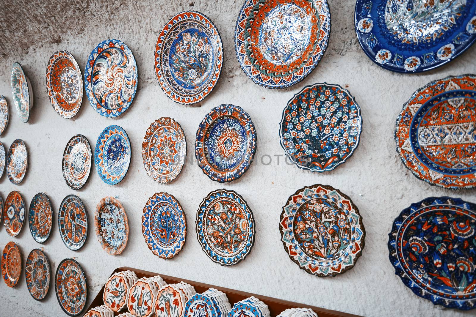 Ceramic art at pottery shop. Turkey
