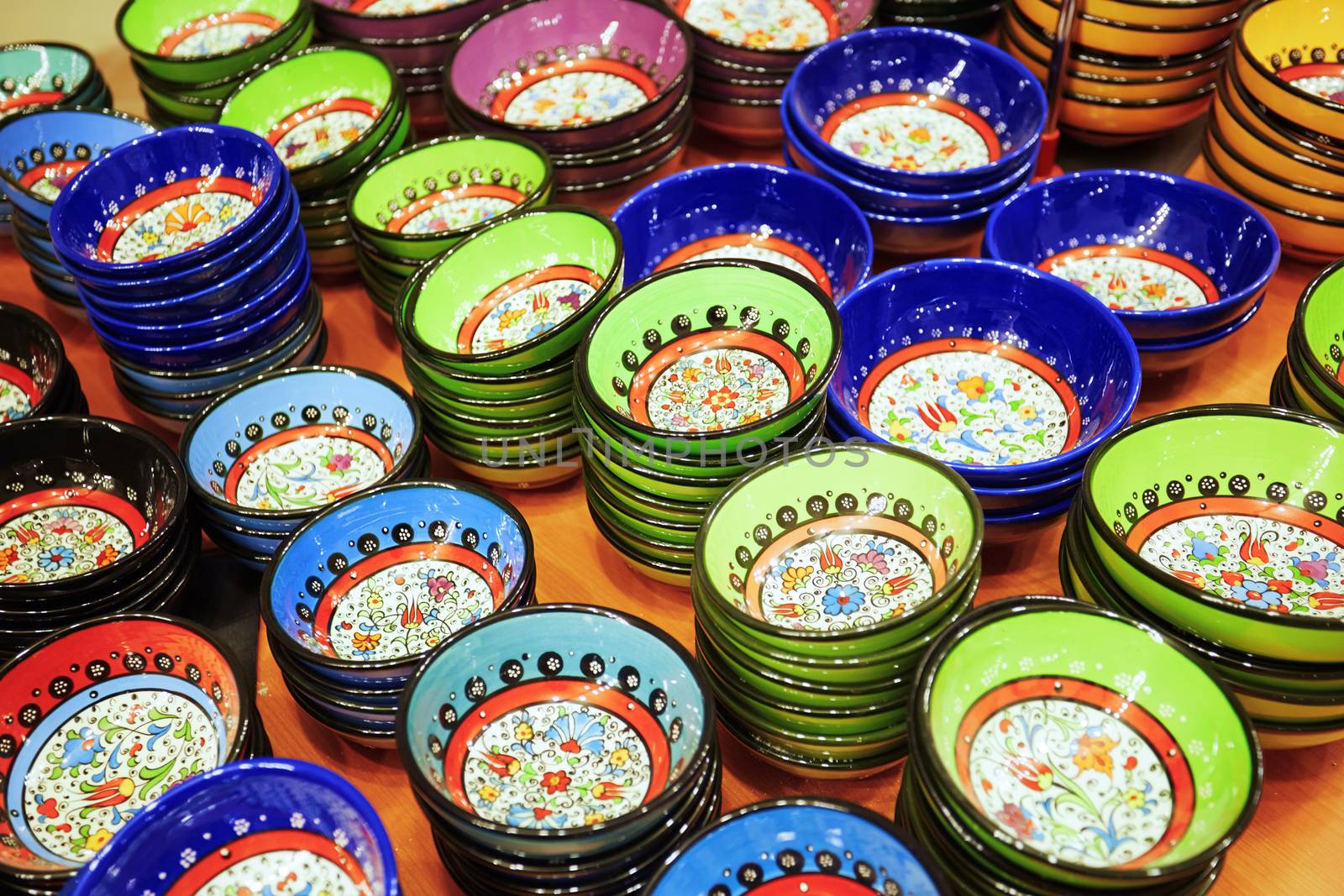 Ceramic art at pottery shop. Turkey